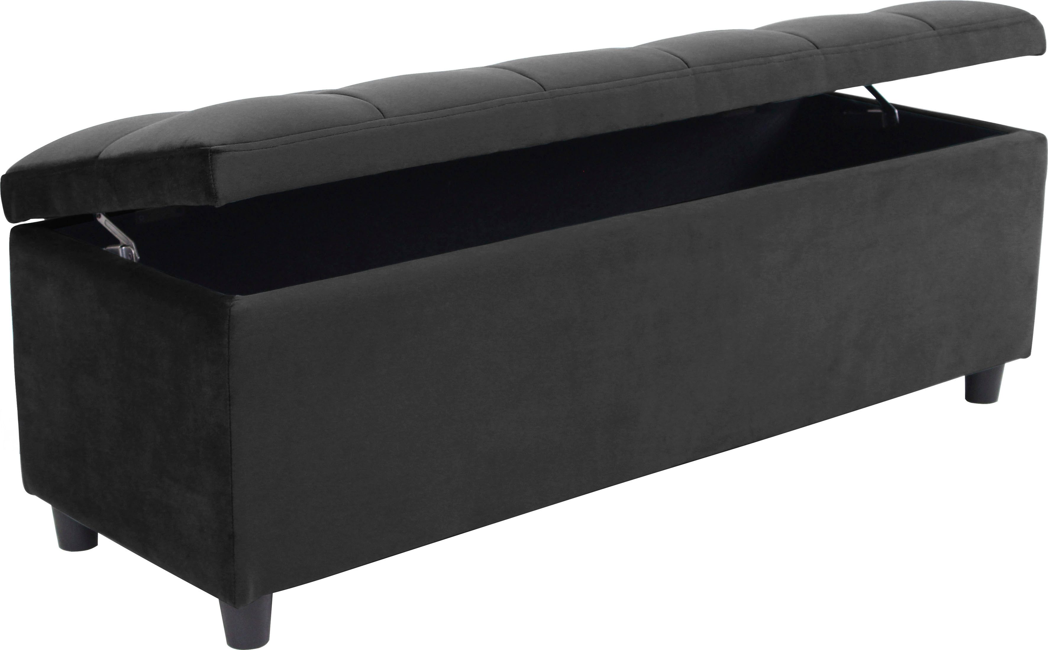 COUCH ♥ Slaapkamerbankje Doorgestikt Met bergruimte, ook als garderobebank geschikt, bank
