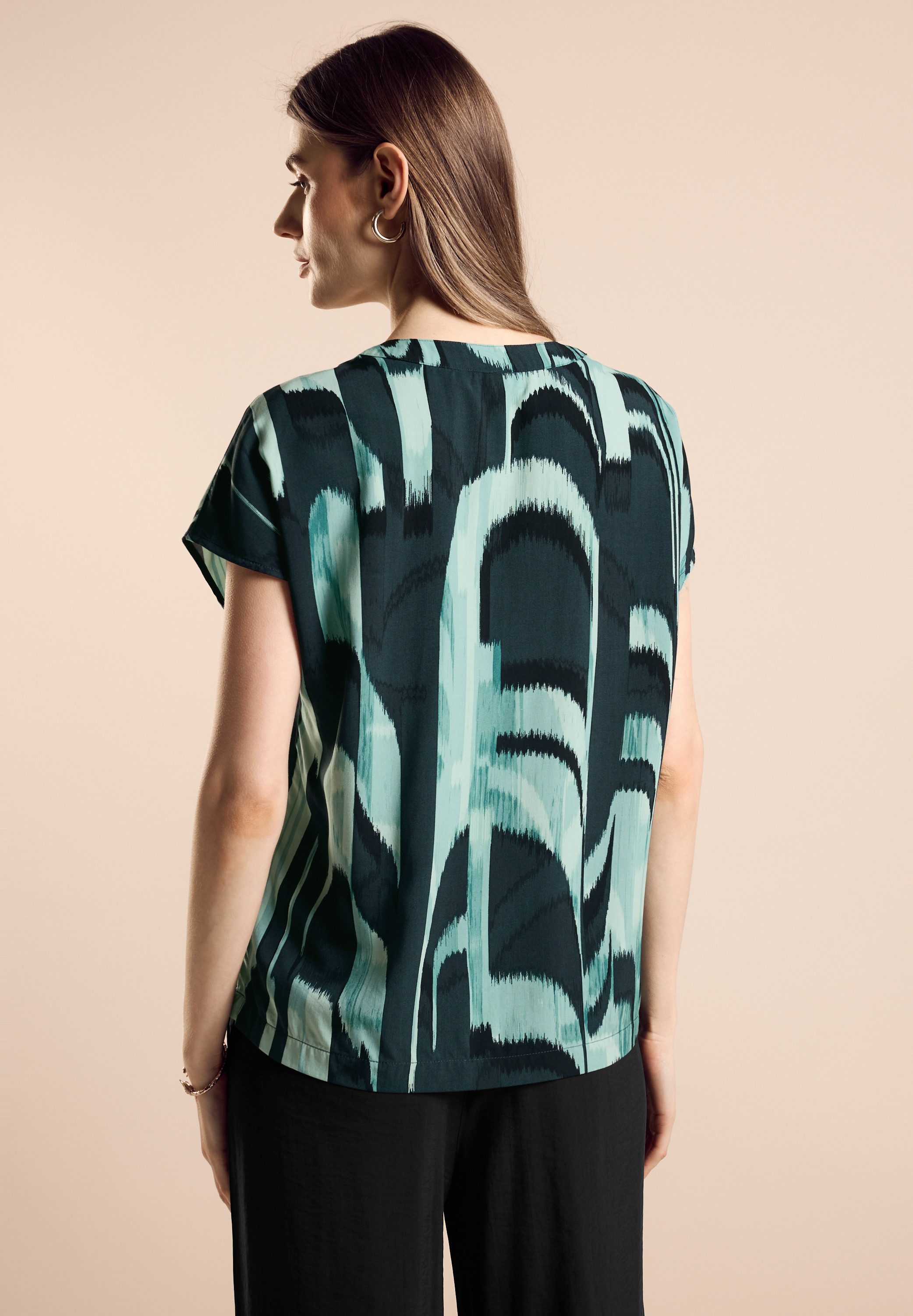 STREET ONE Gedessineerde blouse met grafisch patroon