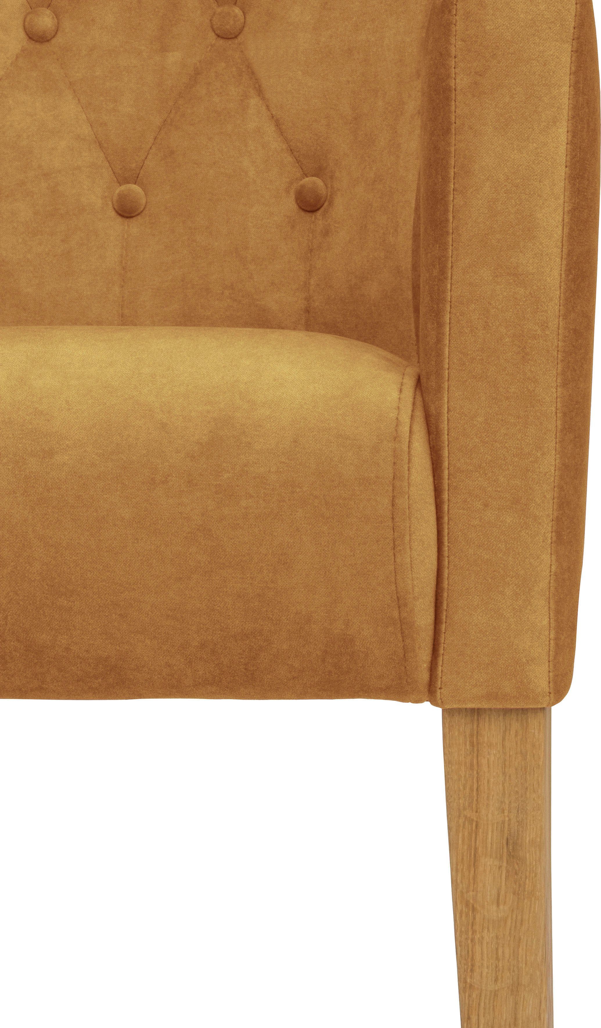 Home affaire Eetkamerstoel King Fauteuil met knoopdetails, gestoffeerde stoel (1 stuk)