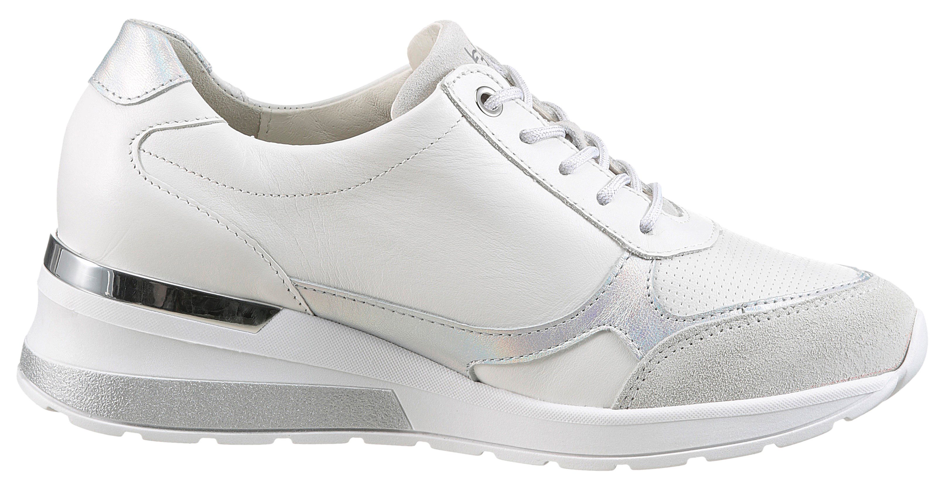 Waldläufer Sneakers met sleehak H-Clara , veterschoenen, lage schoen, comfortabele schoen, met uitneembaar voetbed