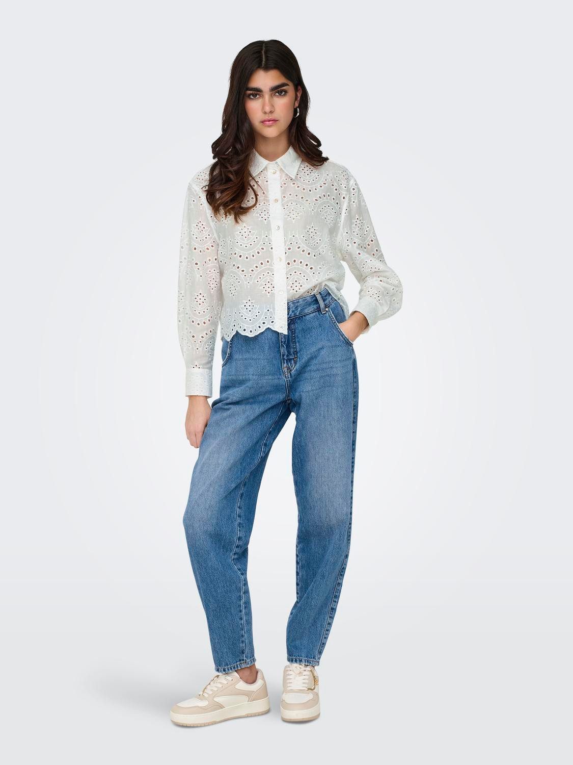 Only Blouse met lange mouwen ONLVALAIS L/S SHIRT WVN NOOS