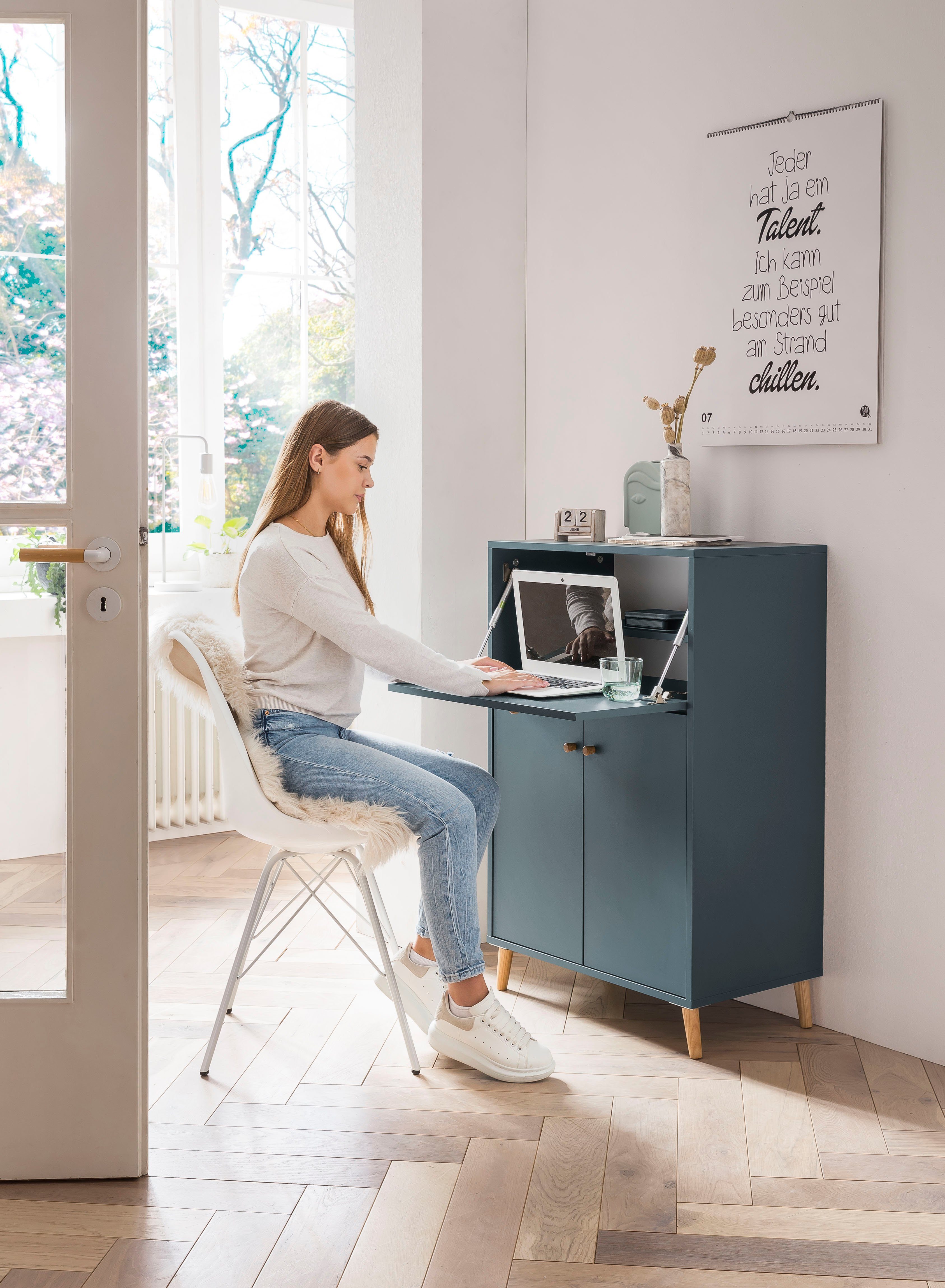 Schildmeyer Bureau Serie 500 Breedte 65,2 cm, secretaire-archiefkast met uitklapbaar schrijfblad