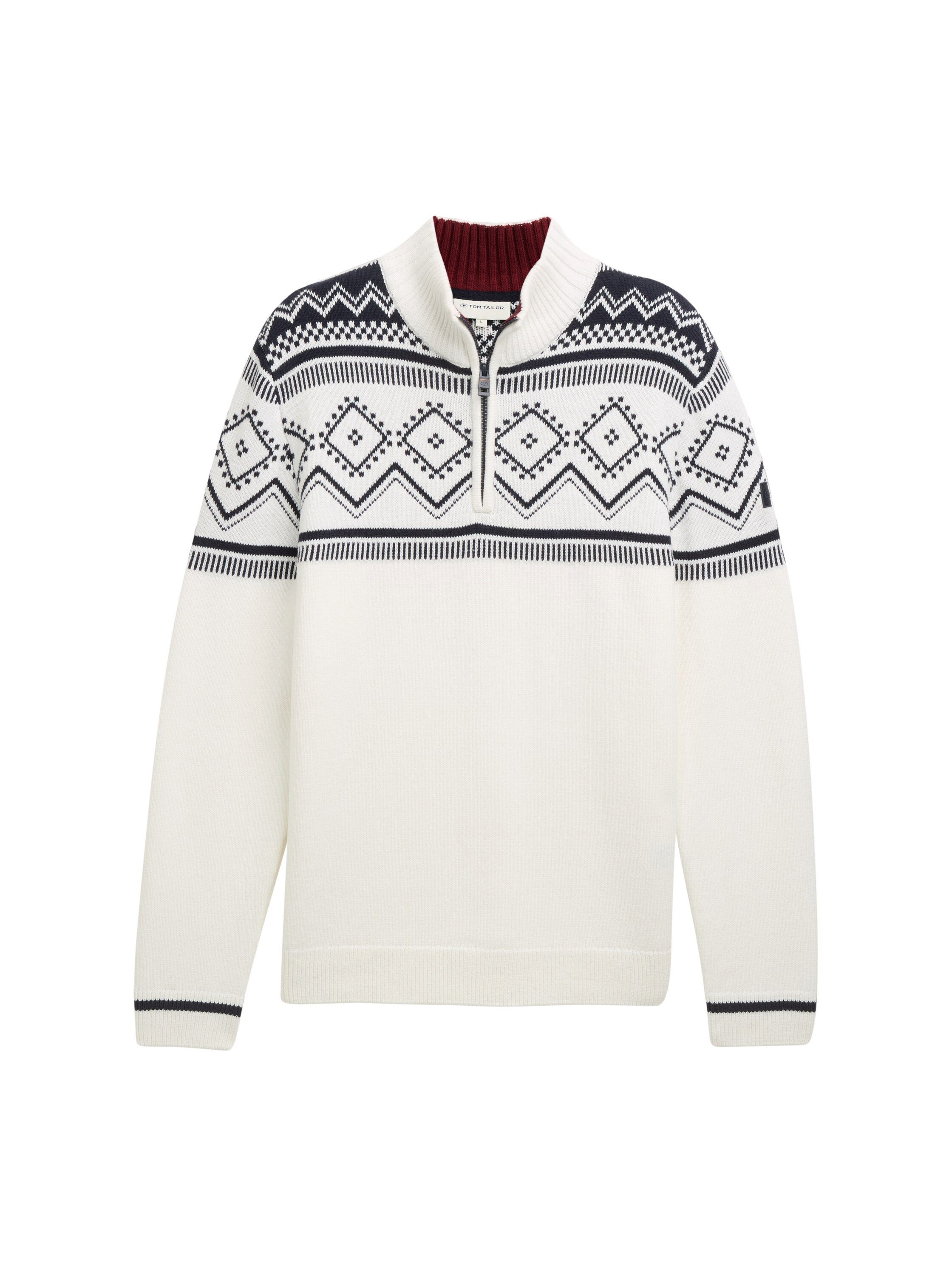 Tom Tailor Schipperstrui met fair isle patroon