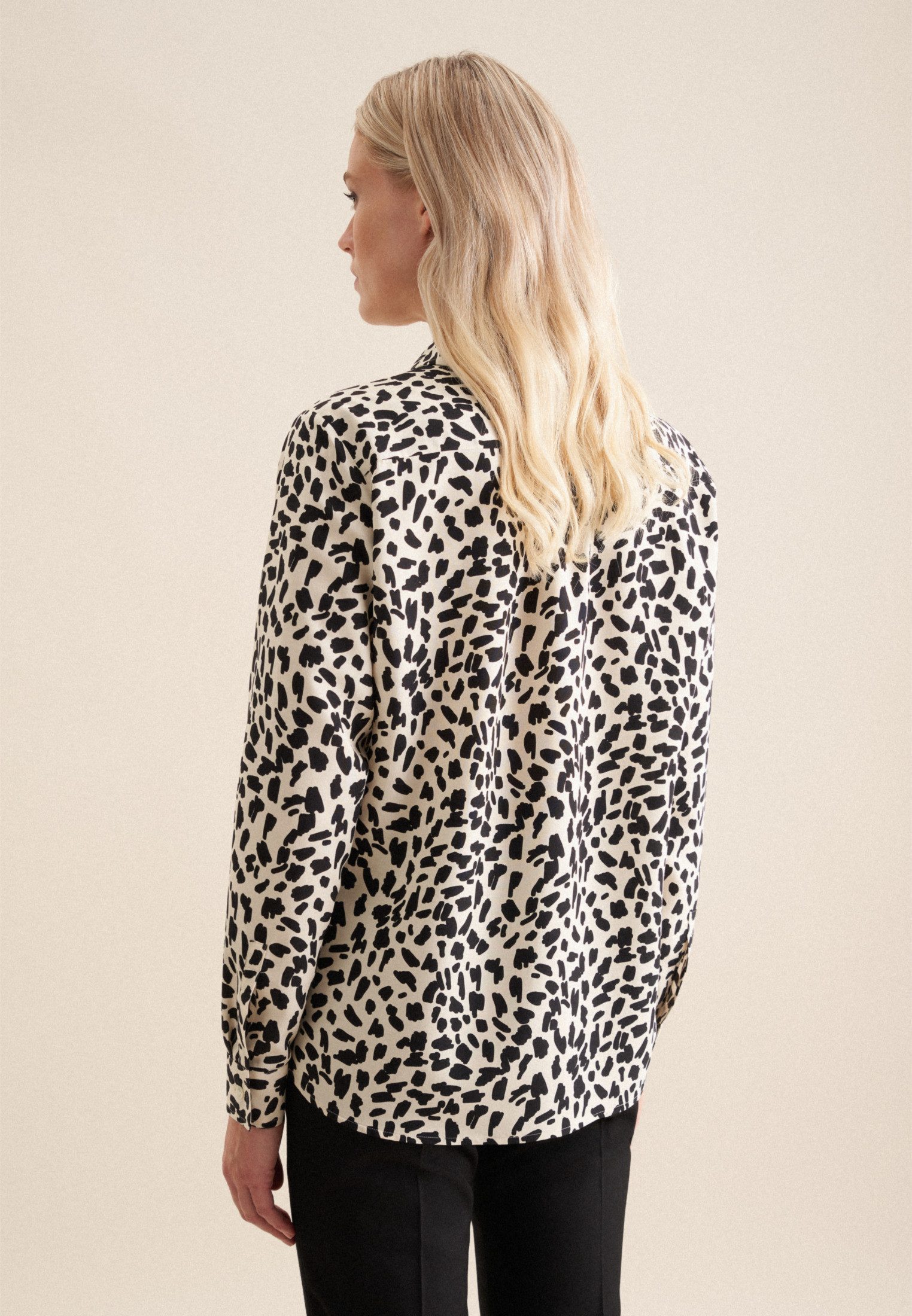 seidensticker Overhemdblouse Zwarte roos