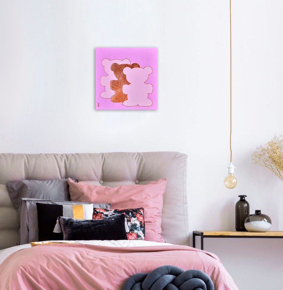 queence Artprint op linnen Bears VIII Premium canvasstof, handgemaakt in Duitsland (1 stuk)