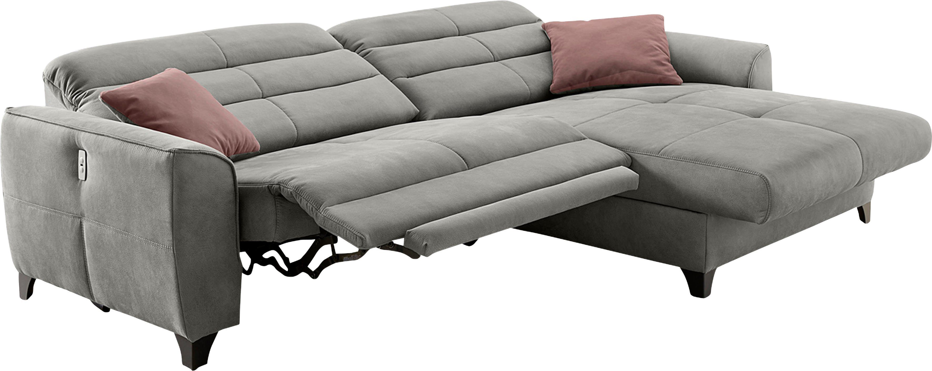 Jockenhöfer Gruppe Hoekbank Double One L-vorm met 2 x 120 cm brede, elektrisch verstelbare relaxfuncties