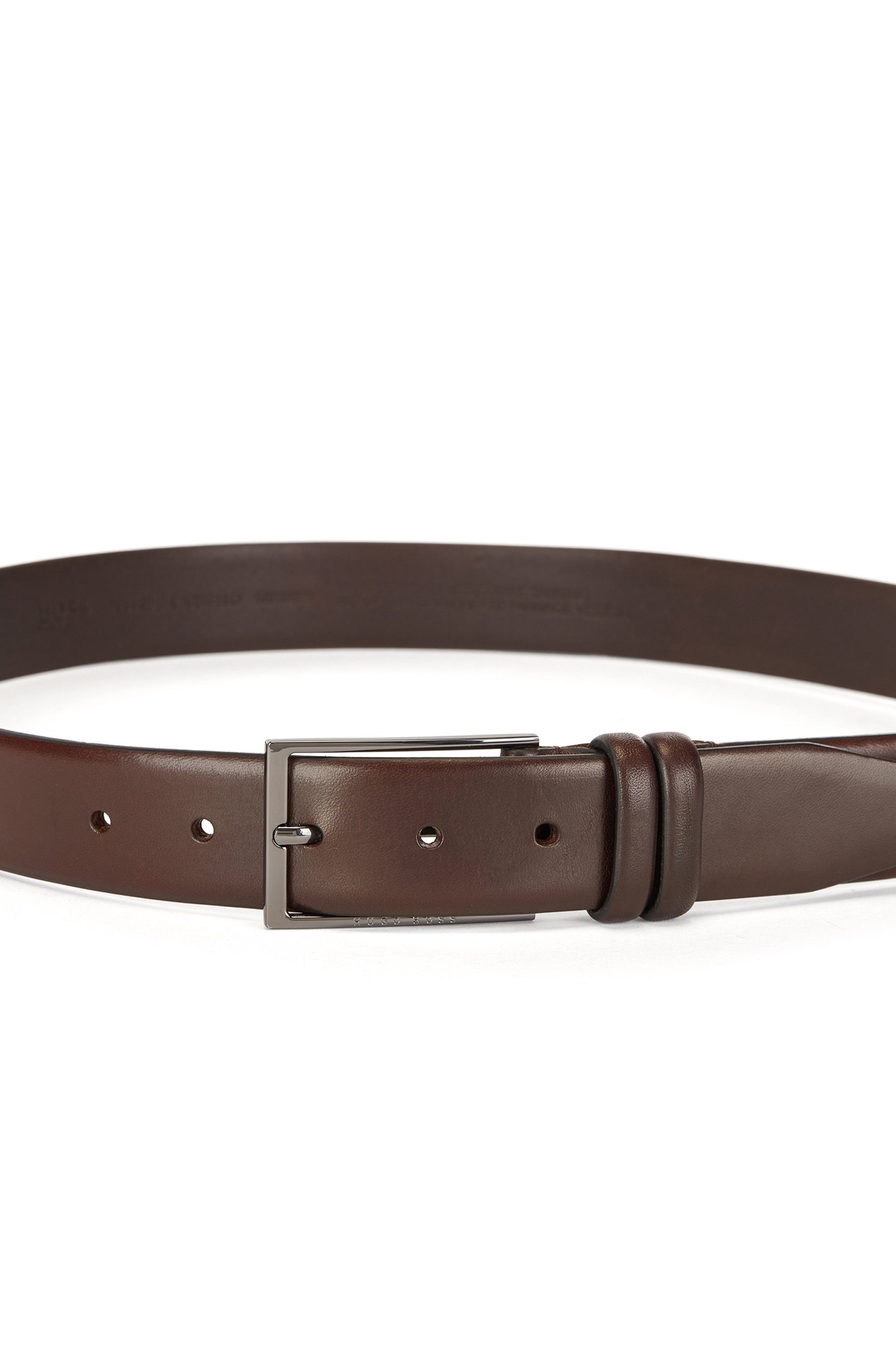 Boss Leren riem CARMELLO van gelooid leer met hugo boss logo-embossing op metalen sluiting