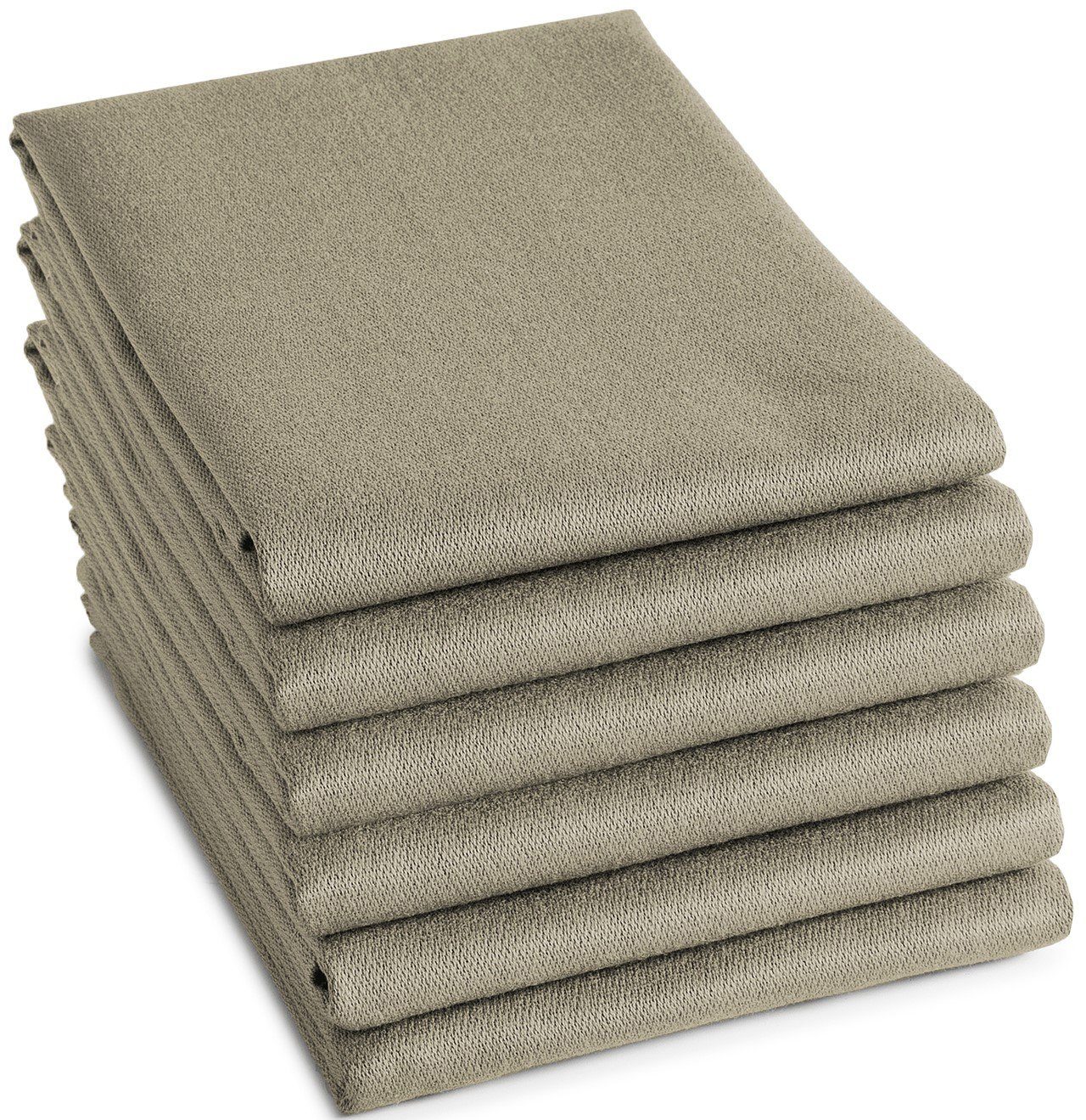 DDDDD Theedoek Logo van 100% katoen, 60x65 cm Jacquard-stof, zeer absorberend en duurzaam (set, 6-delig) theedoeken beige