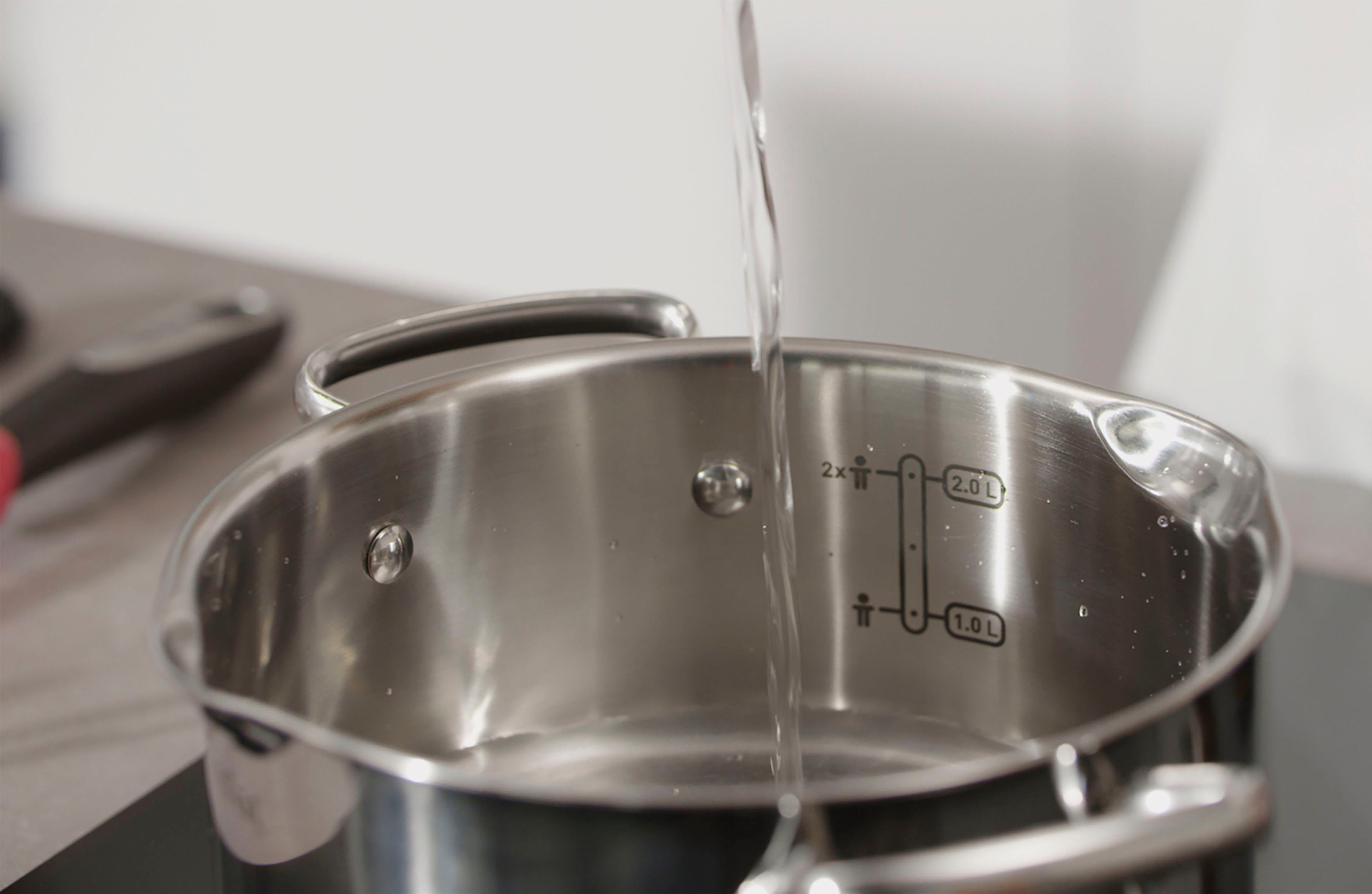 Tefal Kookpan Duetto+ hoogglans gepolijst, glazen deksel met zeeffunctie