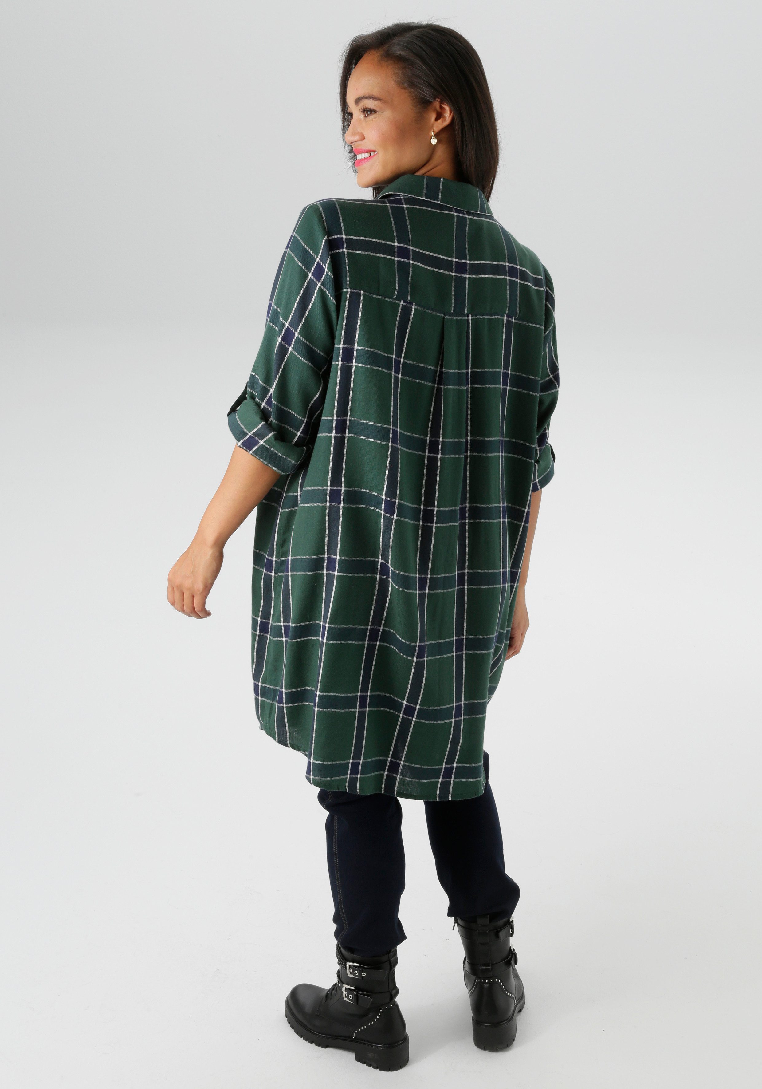Aniston PLUS Geruite blouse in trendy ruitdessin - nieuwe collectie