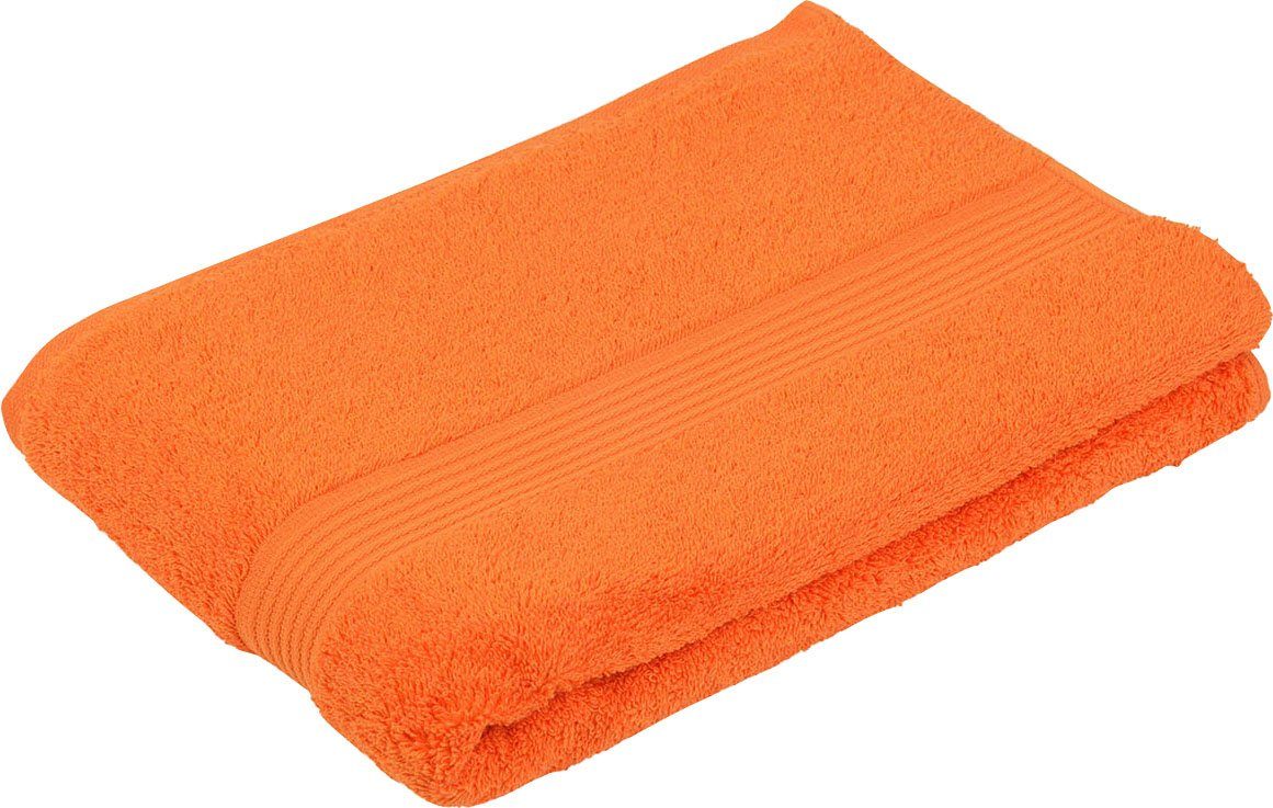 Gözze Badlaken New York moderne unikleuren, gestructureerde rand, 100% katoen, in 2 afmetingen (1 stuk) handdoeken maat 100 cm x 150 cm oranje