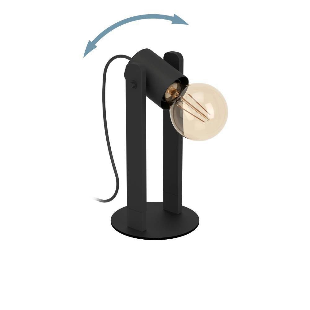 EGLO Tafellamp PLIMSOLL Nachtkastlamp, draaibare spots, lamp woonkamer, FSC100PA, E27 (1 stuk)
