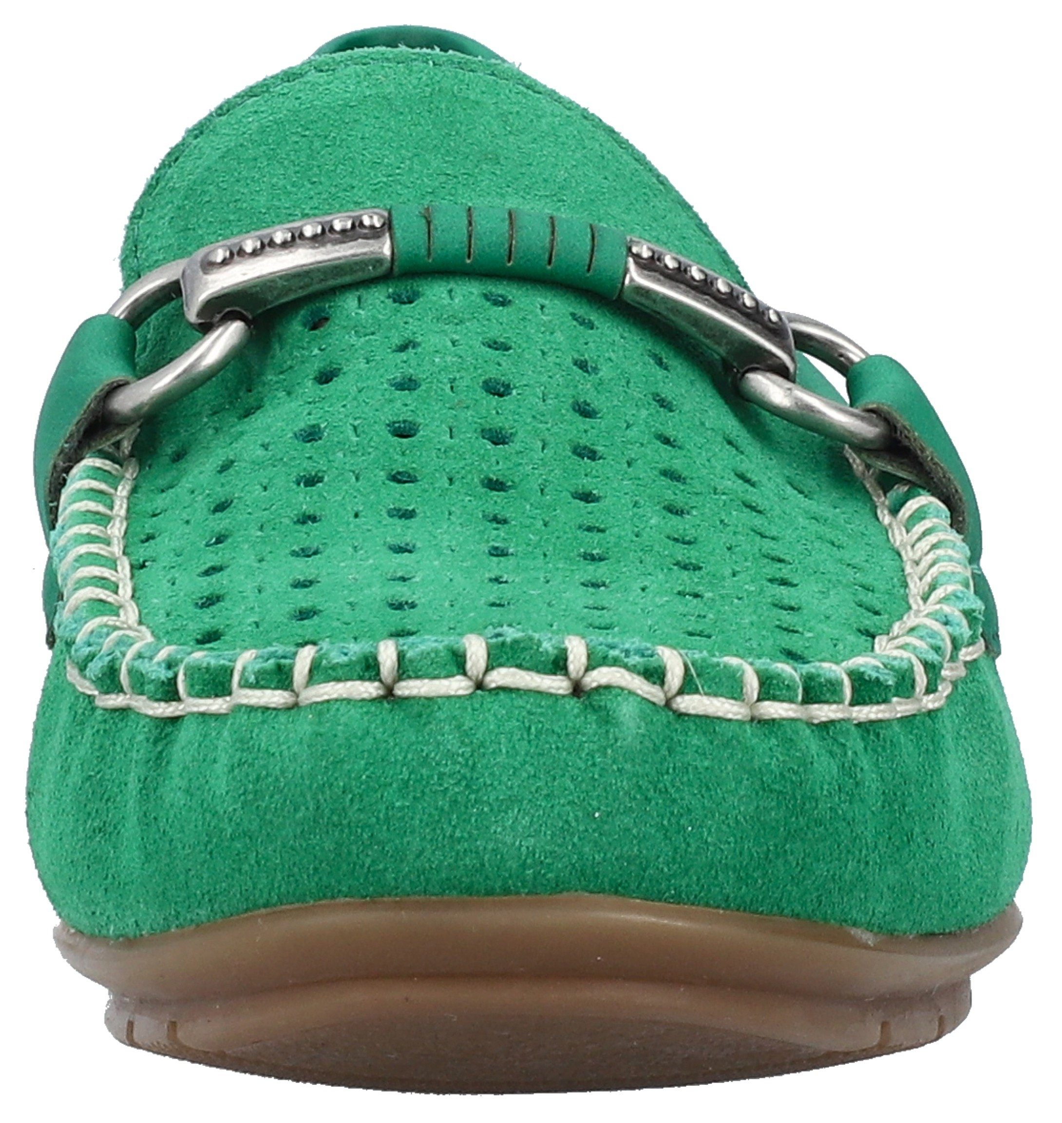 Rieker Instappers moccasin, loafer, zomerschoen met siernaad