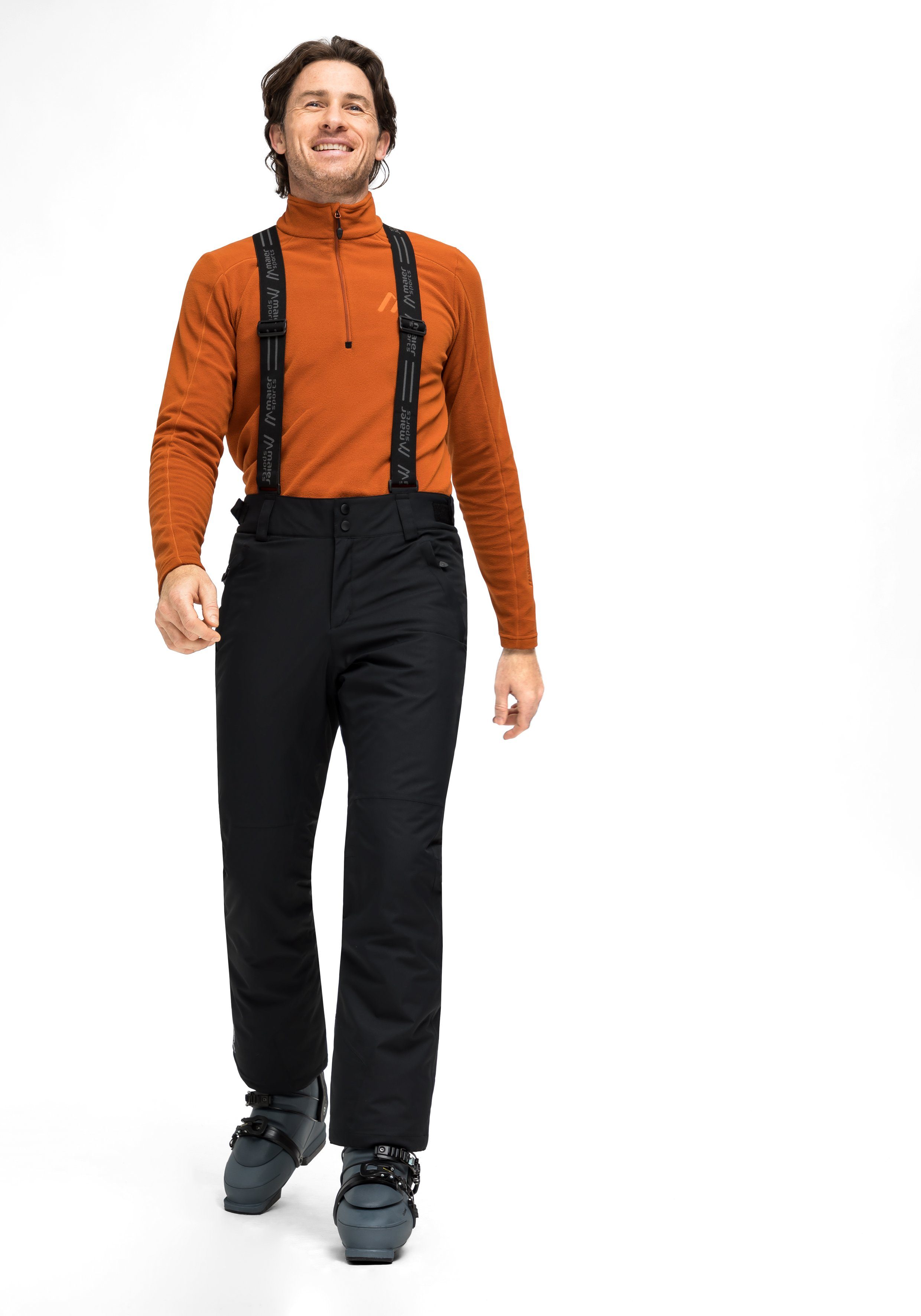 Maier Sports Skibroek Corban T Heren sneeuwbroek met bretels, wind/waterdicht, regular fit