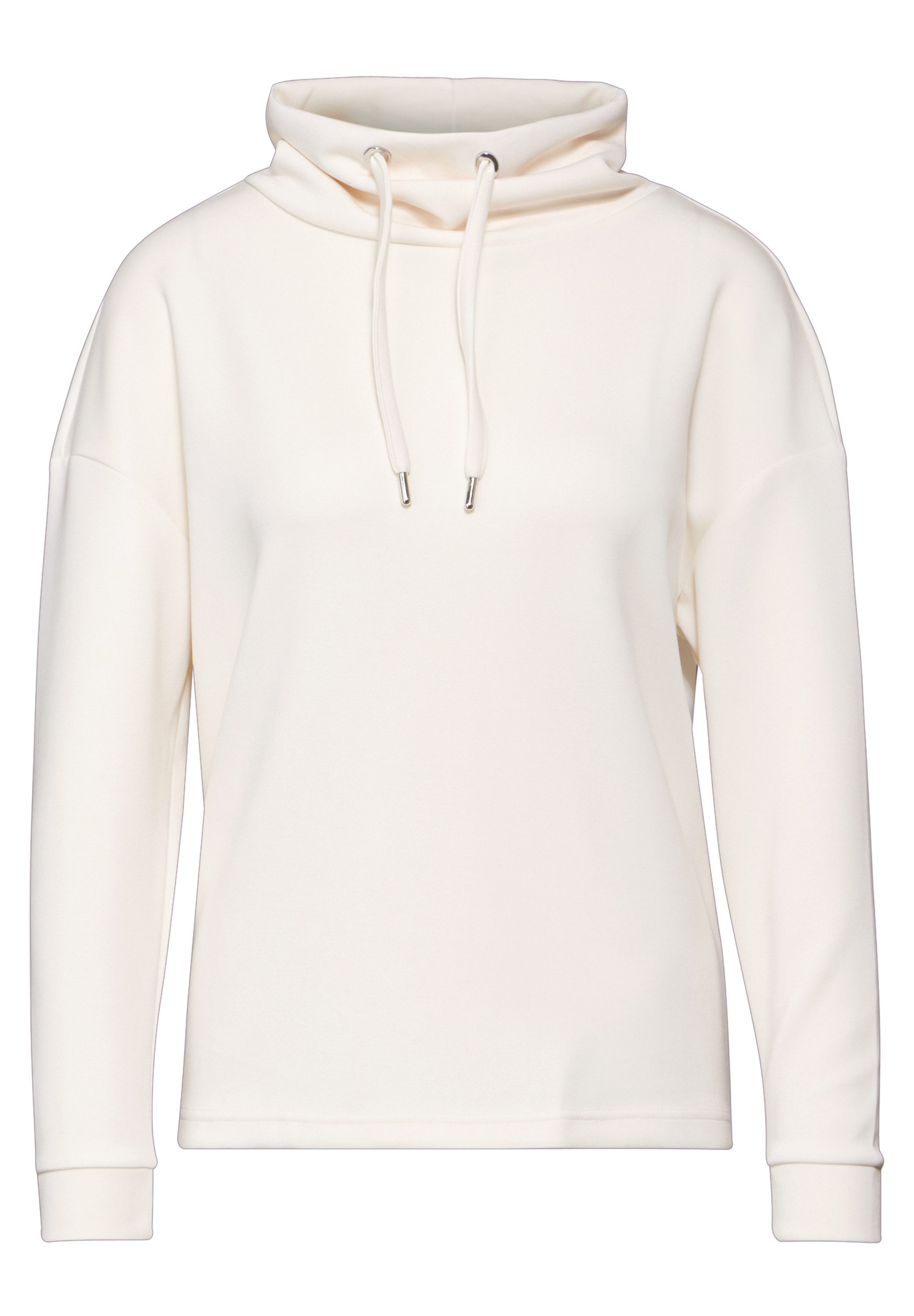 STREET ONE Shirt met lange mouwen met grote kraag en koord