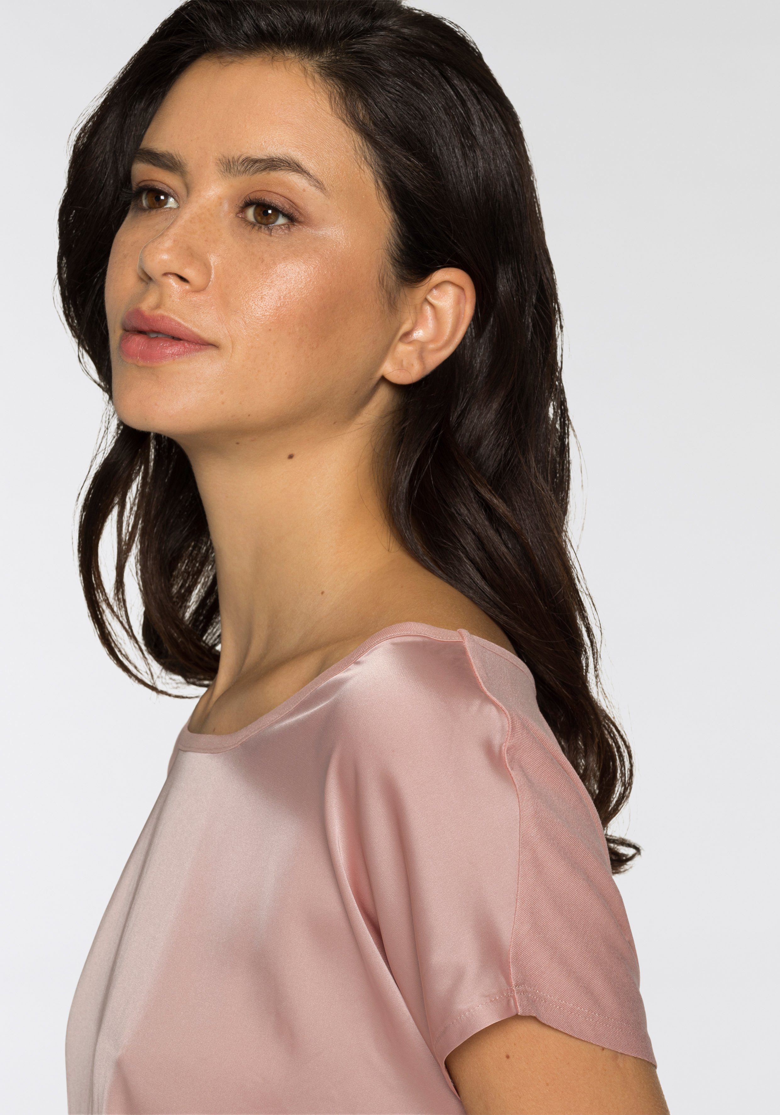 Laura Scott Shirtblouse van satijn en jersey