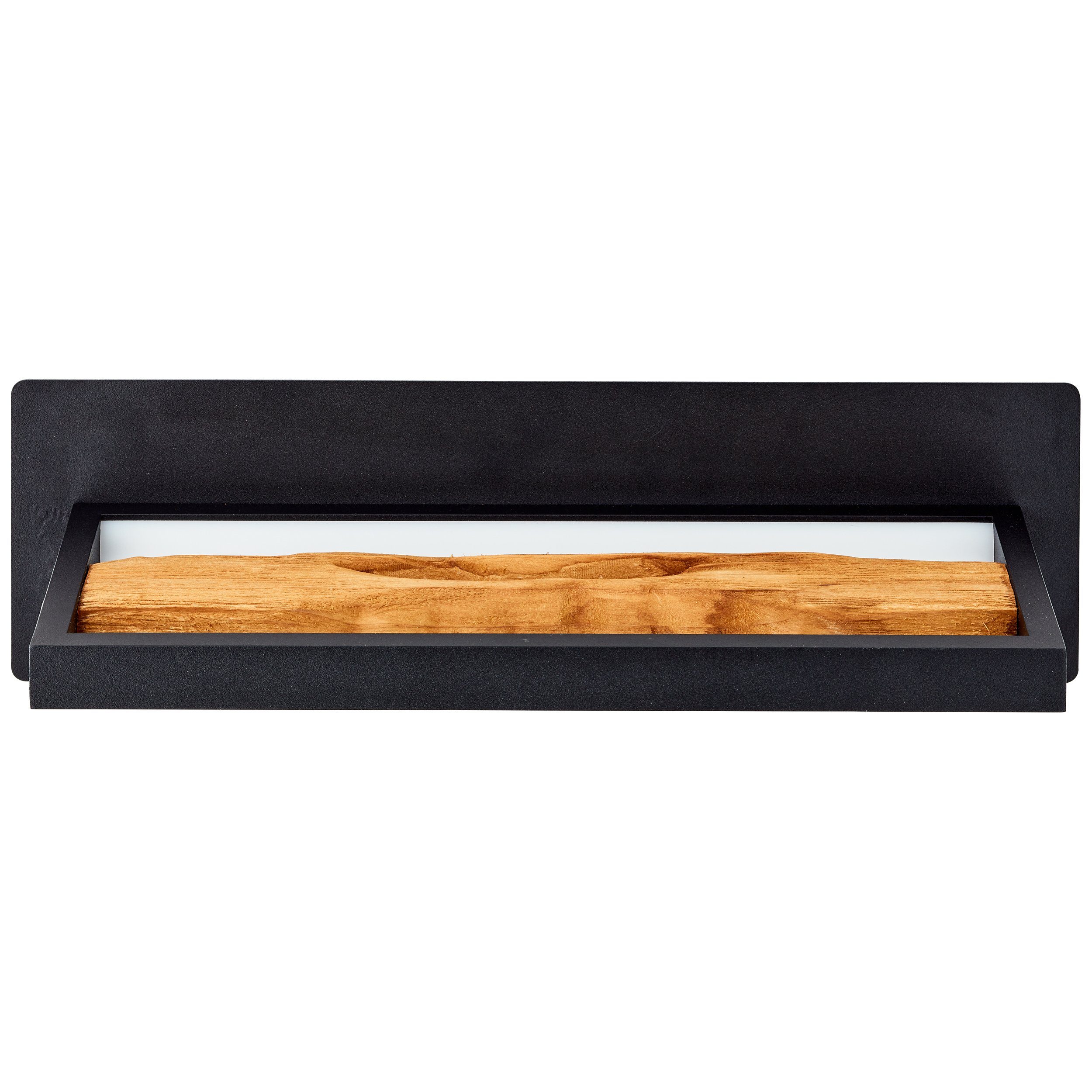 Brilliant Leuchten Led-wandlamp Chaumont Breedte 35 cm, 930 lm, Aluminium/Metaal/Hout, zwart/hout
