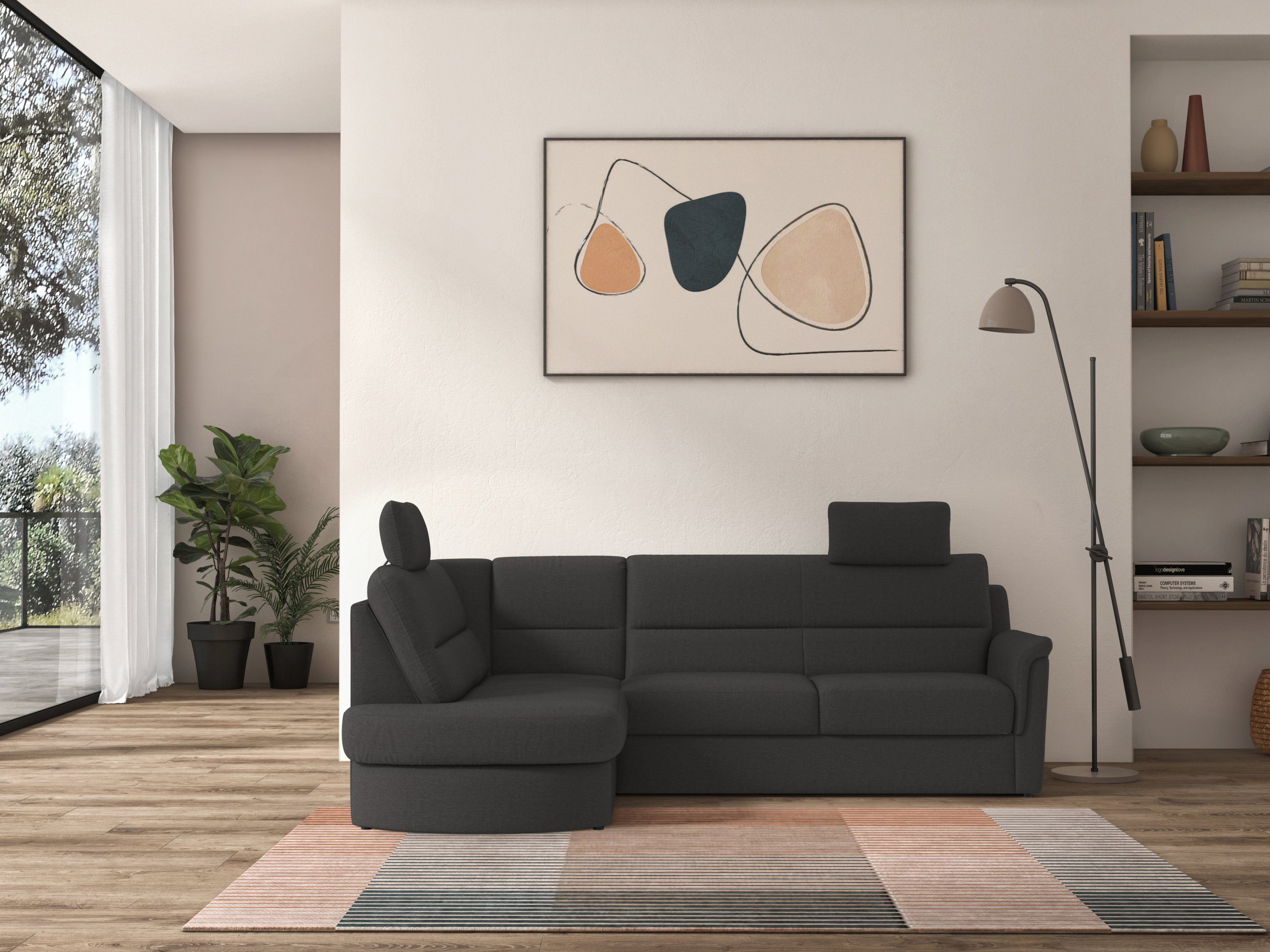 sit&more Hoekbank Panini L-vorm naar keuze met slaapfunctie en bedkist