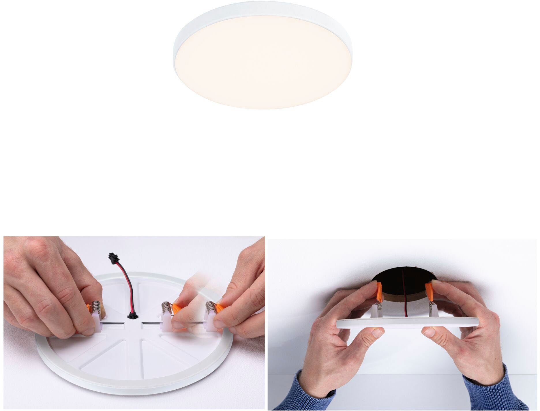 Paulmann Ledinbouwlamp VariFit LED Inbouwpaneel Veluna Edge IP44 rond 90mm 450lm 3000K Wit (1 stuk)