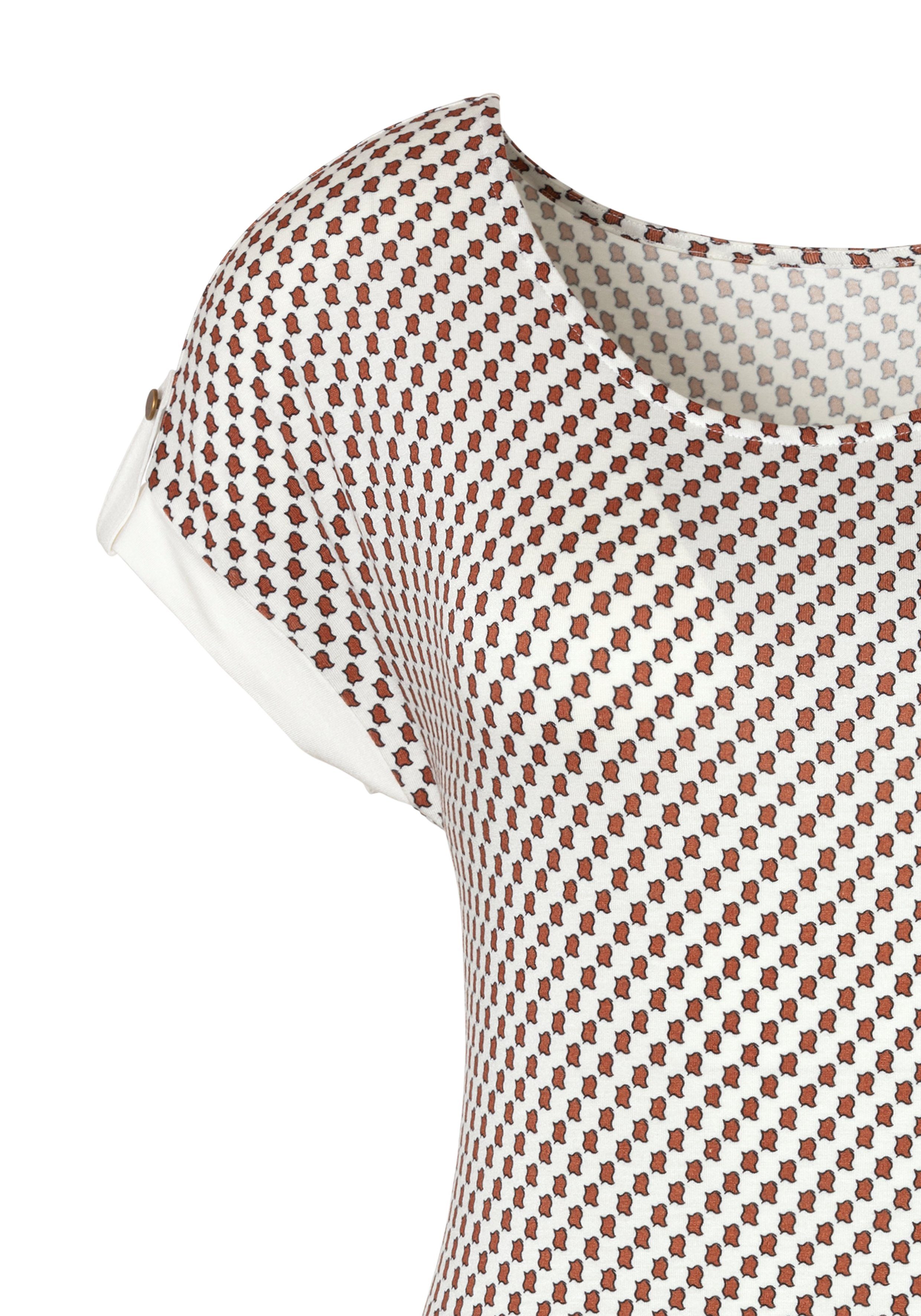 Vivance Shirt met korte mouwen Met decoratieve mouwzoom van zachte viscose-stretch