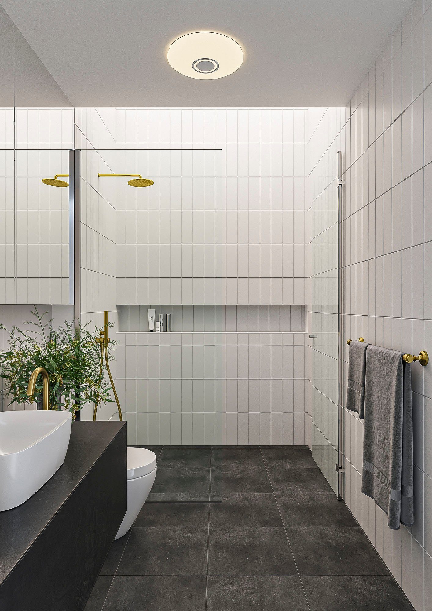 Nordlux Led-plafondlamp Djay Smart Color Slim gebruik voor licht en muziek, koudwit tot warmwit licht (1 stuk)