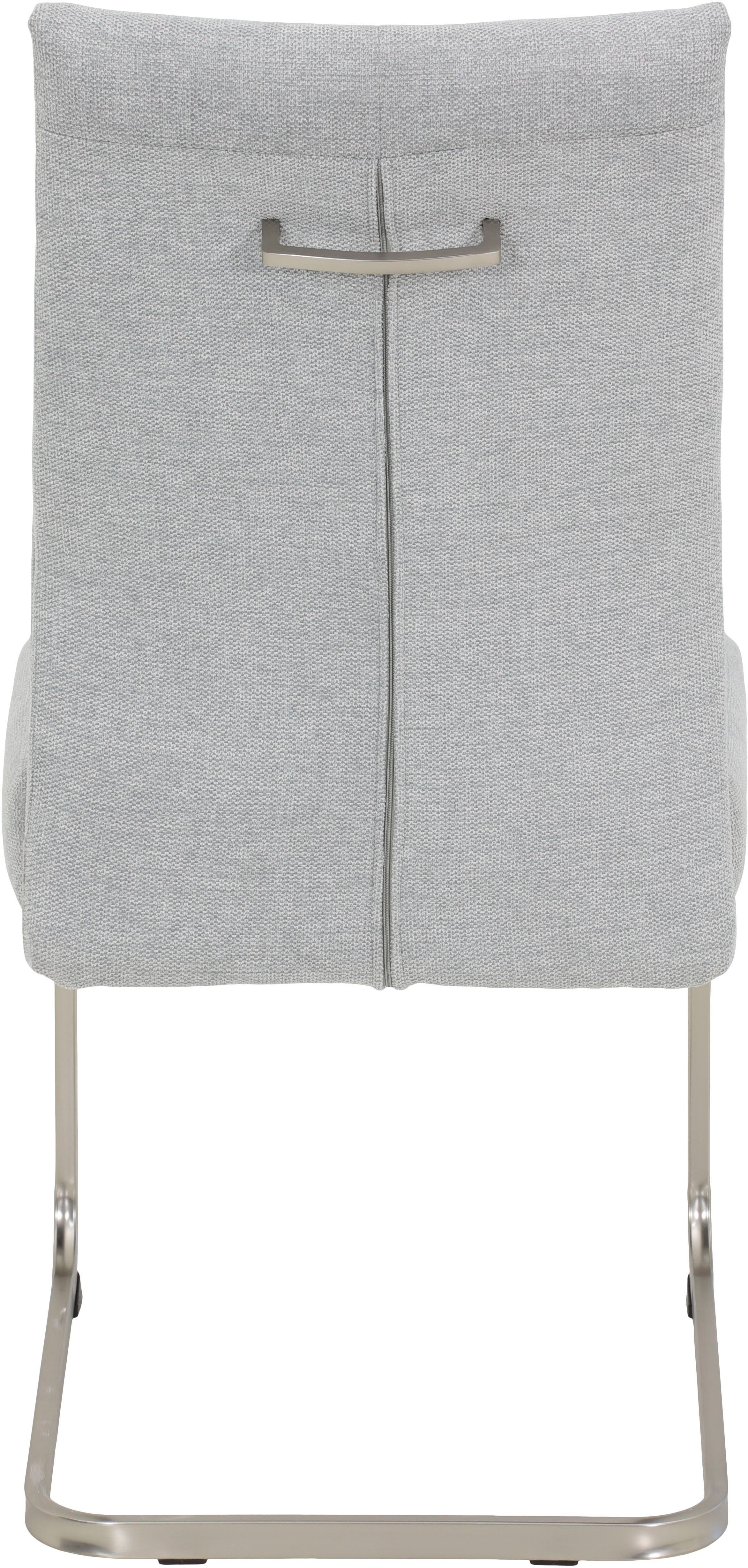 HELA Vrijdragende stoel Ines prettige zitbreedte en binnenvering bekleding (set)