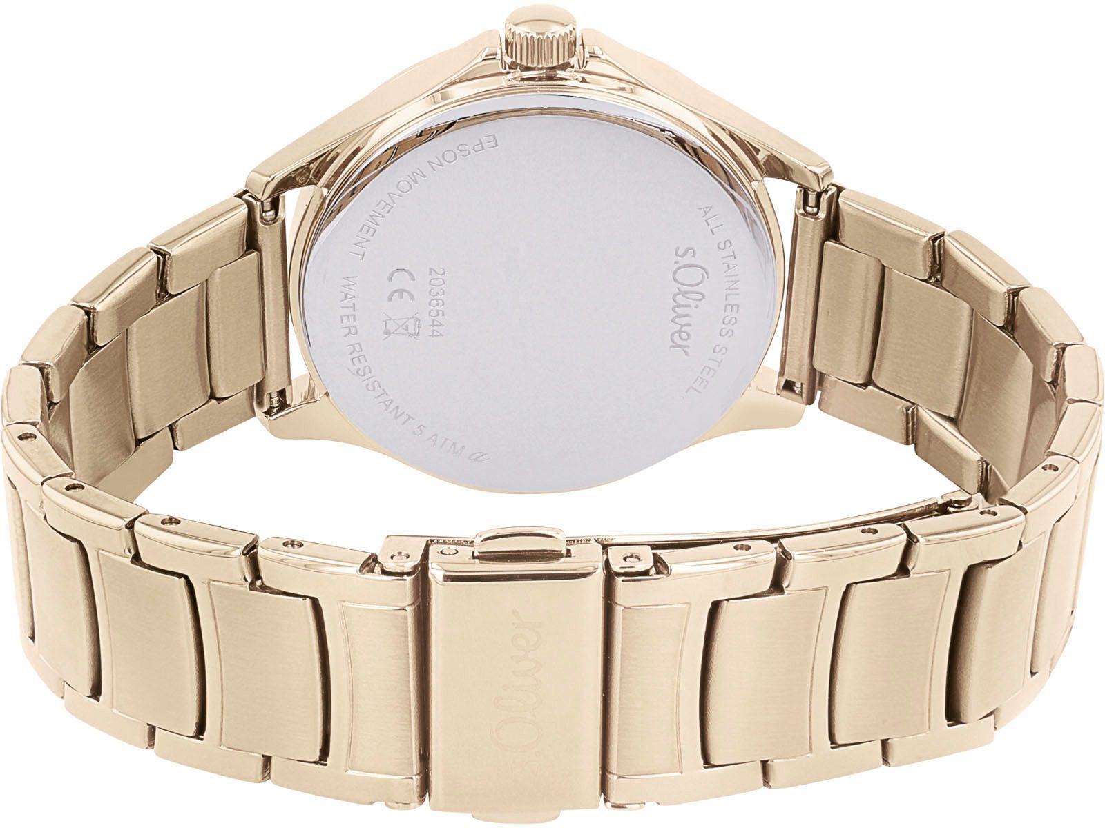 s.Oliver Kwartshorloge Horloge, dameshorloge, stalen band, analoog