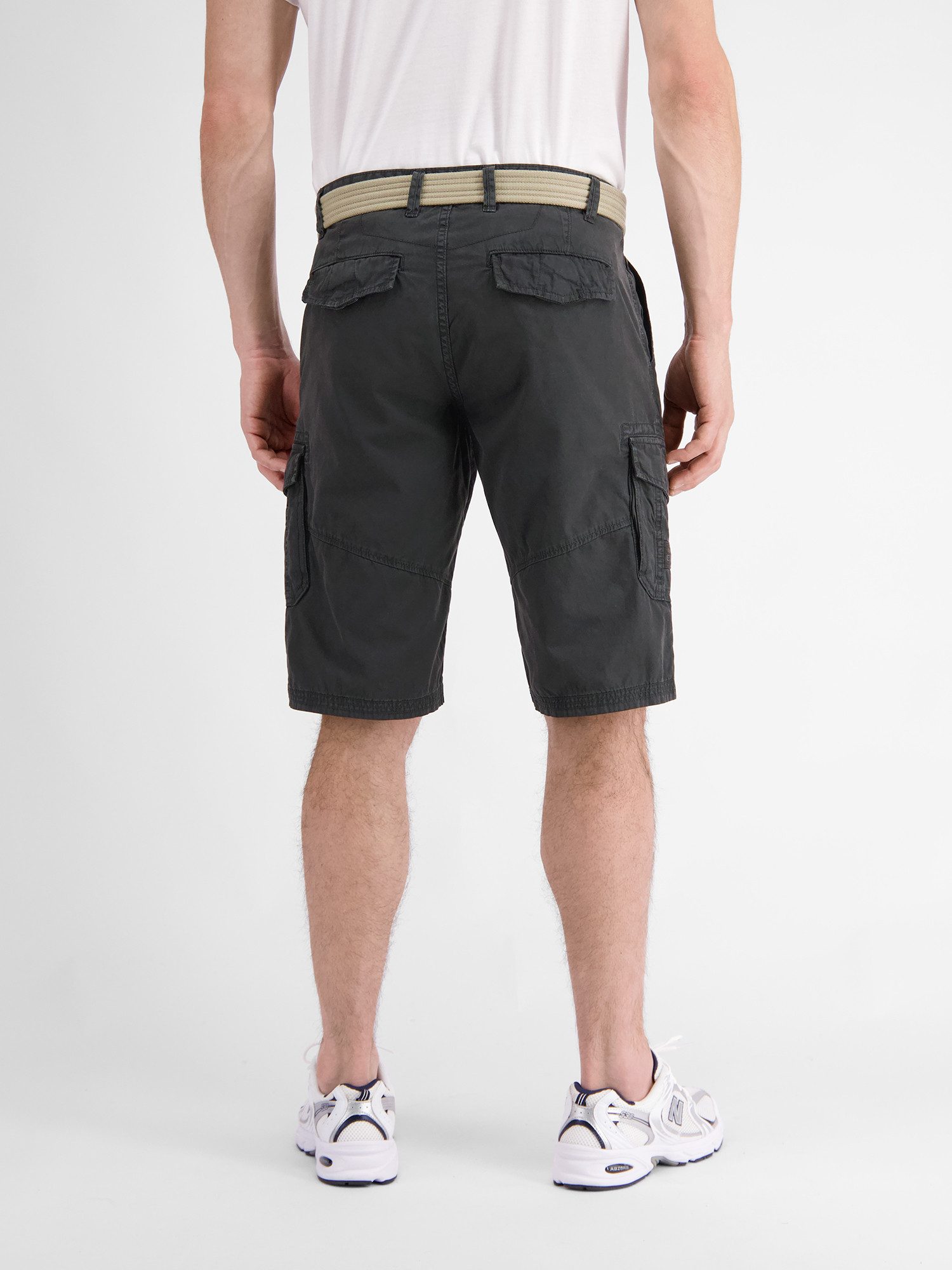 Lerros Bermuda LERROS effen cargobermuda met riem