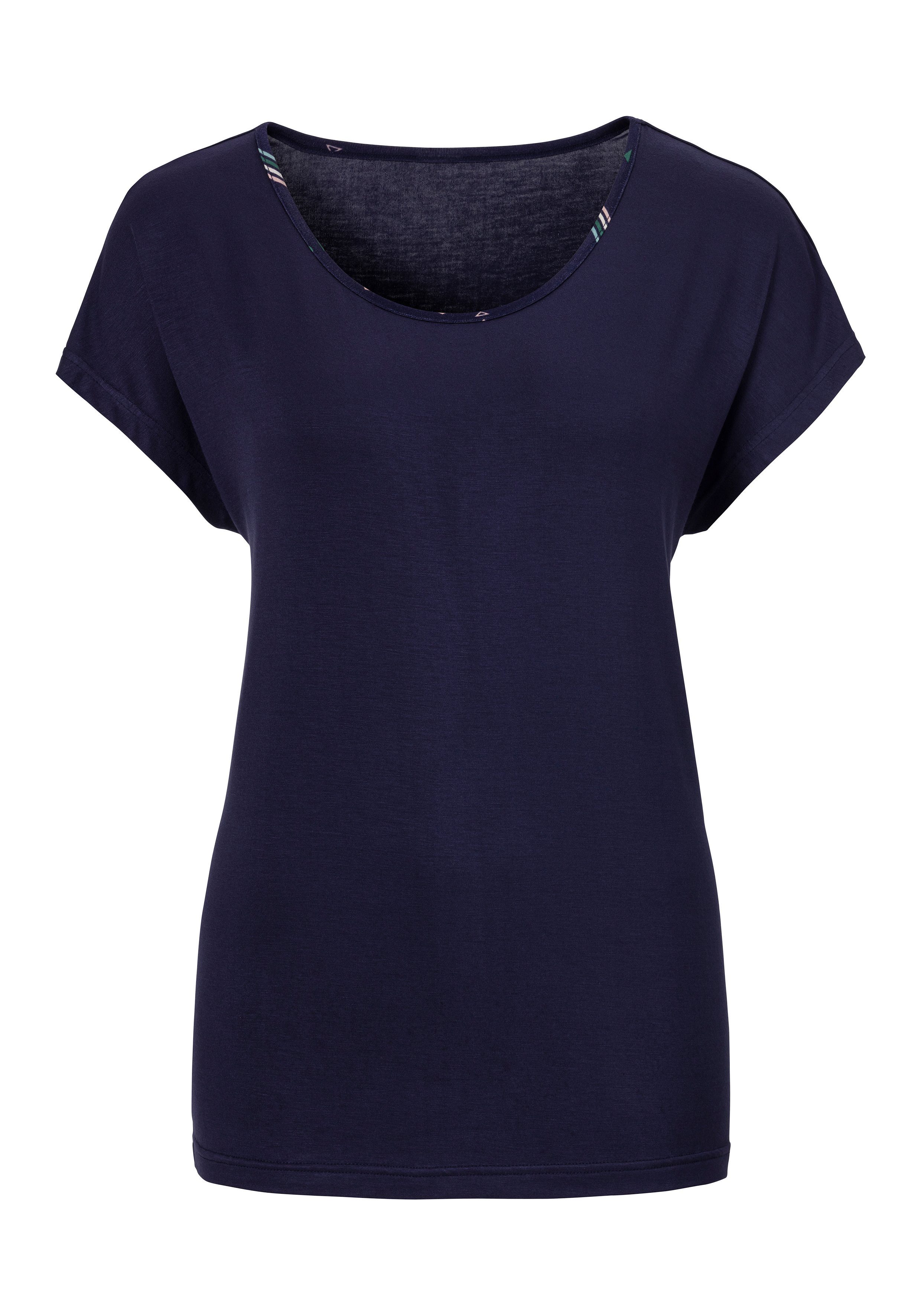 Lascana Pyjama top met aangeknipte mouwen