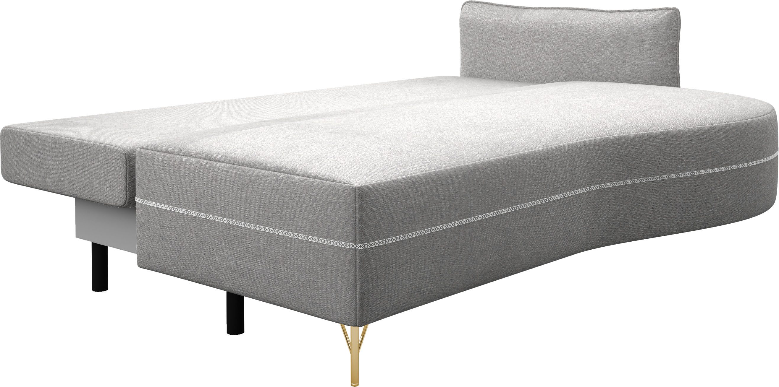 exxpo - sofa fashion Loungebank Ortis met geweldige contrastnaad, solitair meubel, comfortabel, smalle armleuning