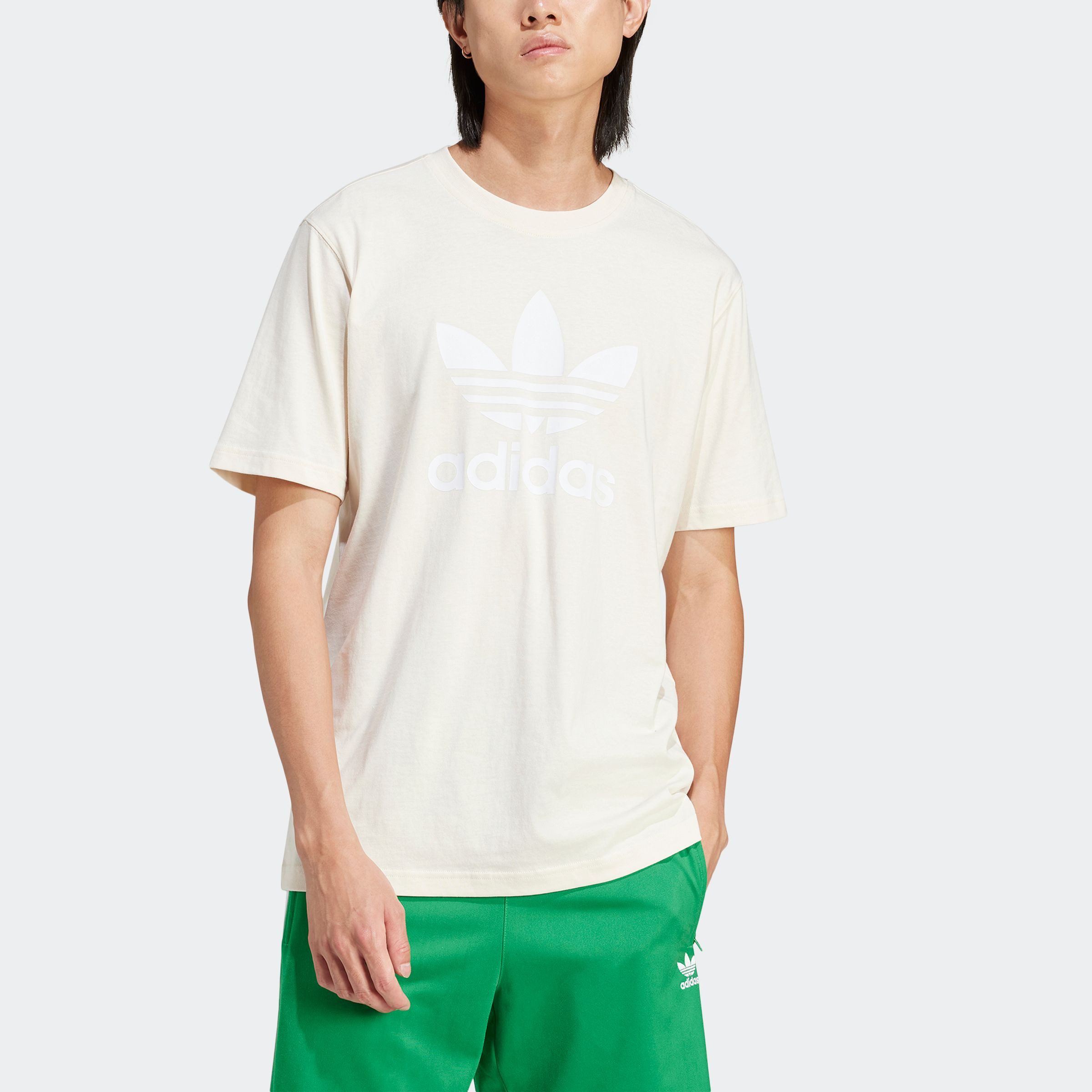adidas Originals T-shirt TREFOIL T-SHIRT Basic shirt met grote trefoil logoprint