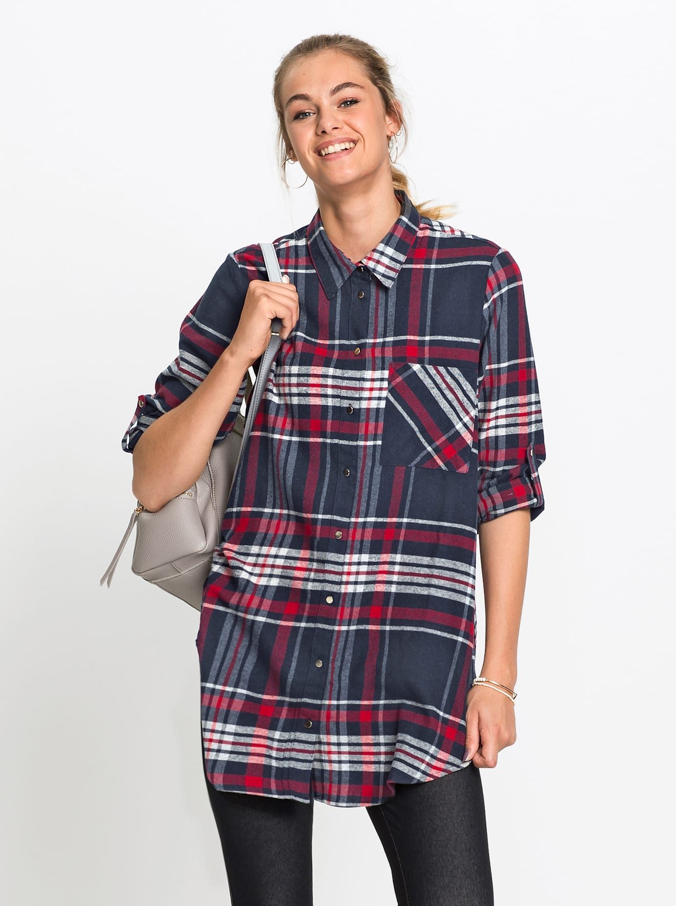 Classic Inspirationen Blouse met lange mouwen dames blouses maat 38 blauw