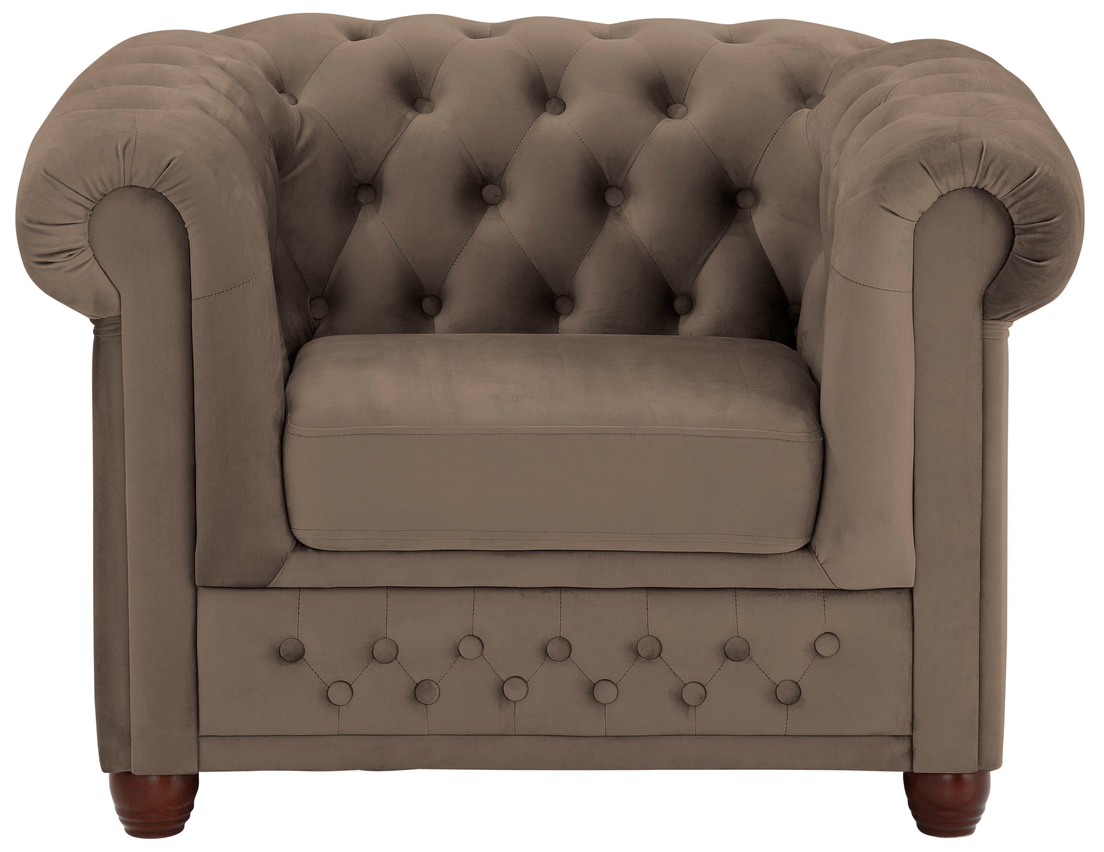 Home affaire Chesterfield-fauteuil New Castle fauteuil hoogwaardige capitonnage, bxdxh: 104x86x72 cm