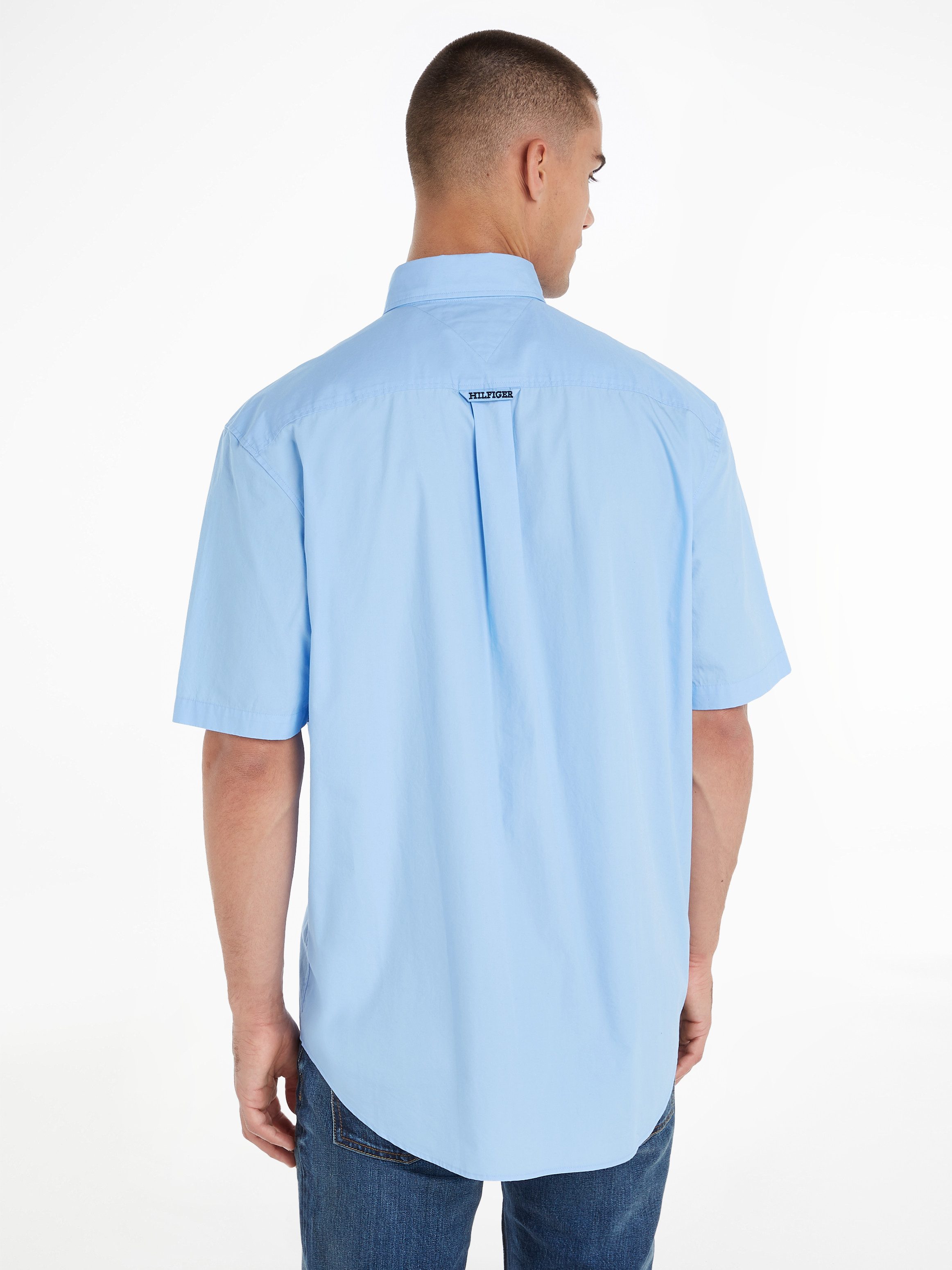 Tommy Hilfiger Overhemd met korte mouwen WCC POPLIN TWO POCKET SHIRT S/S