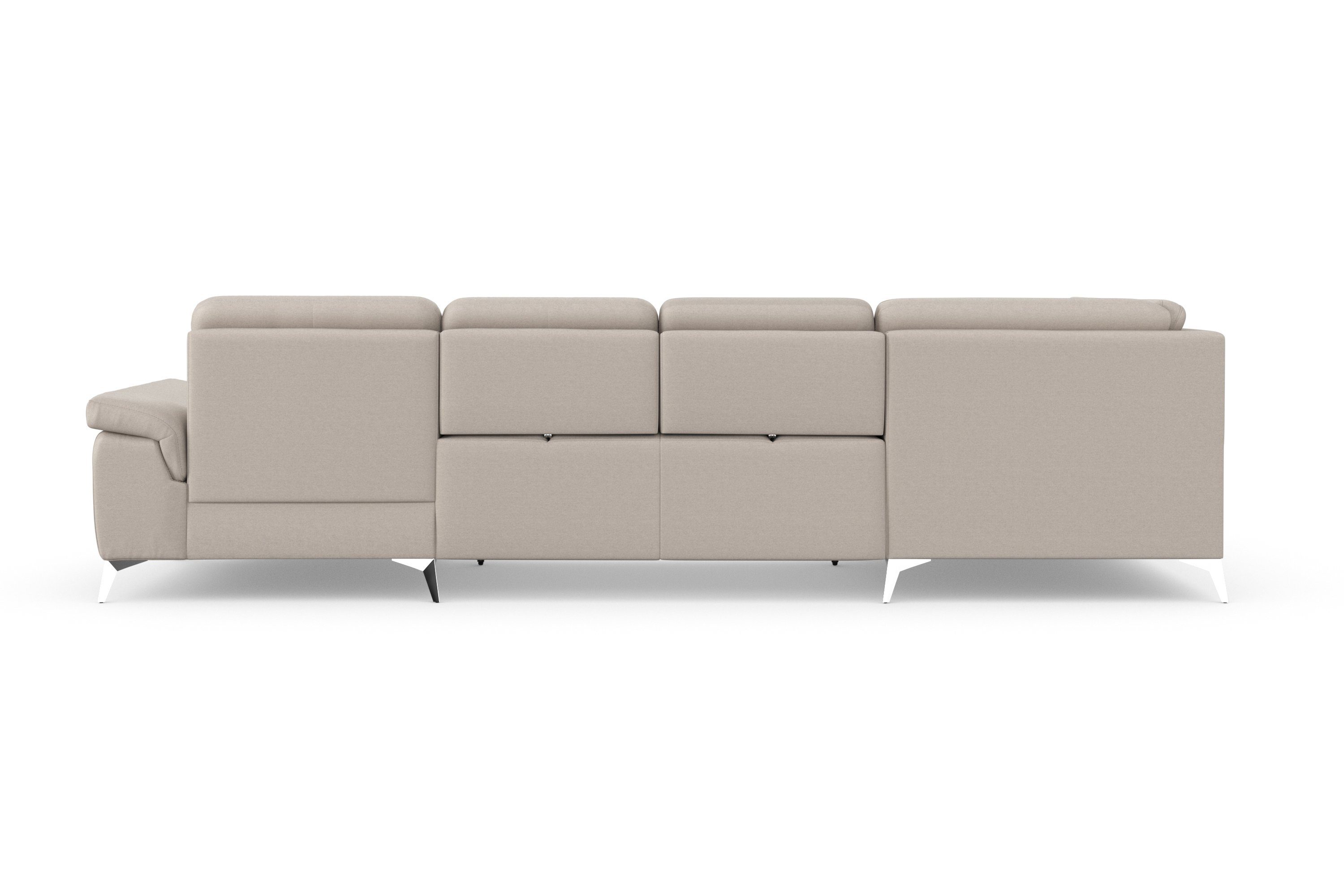 sit&more Zithoek Padua U-model inclusief zitdiepteverstelling, armleuning en binnenvering