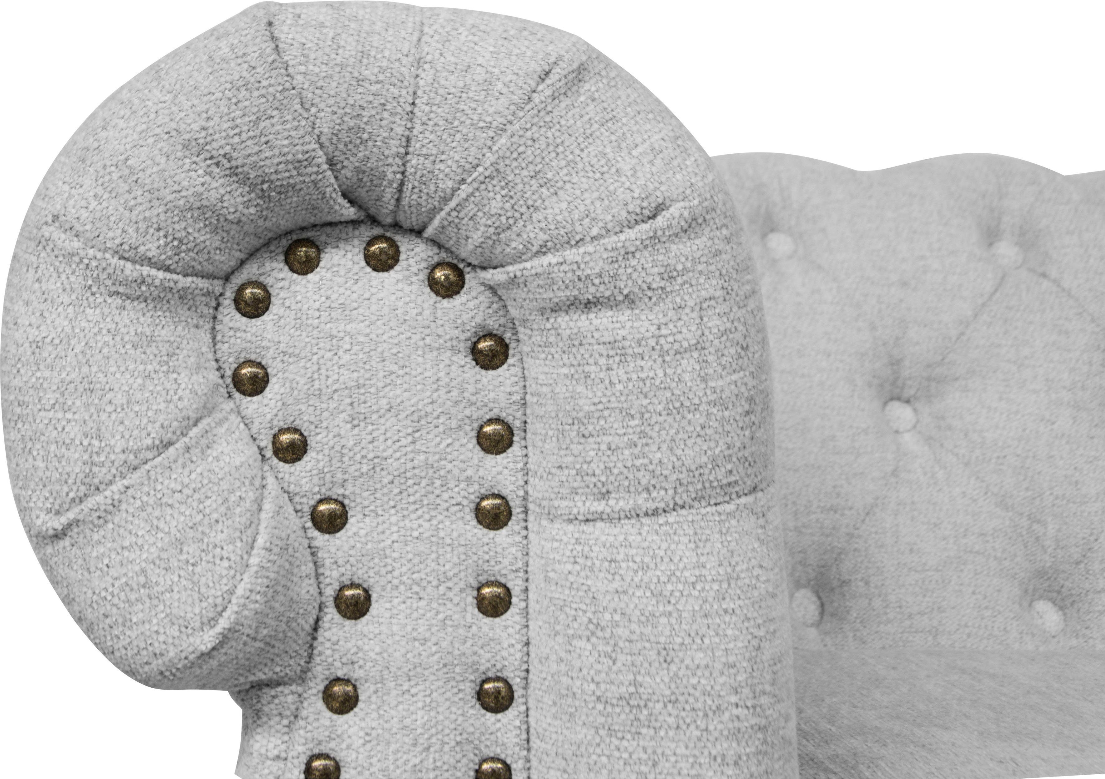 Home affaire Chesterfield-bank Aarburg luxueuze capitonnage en siernagels in chesterfield-design