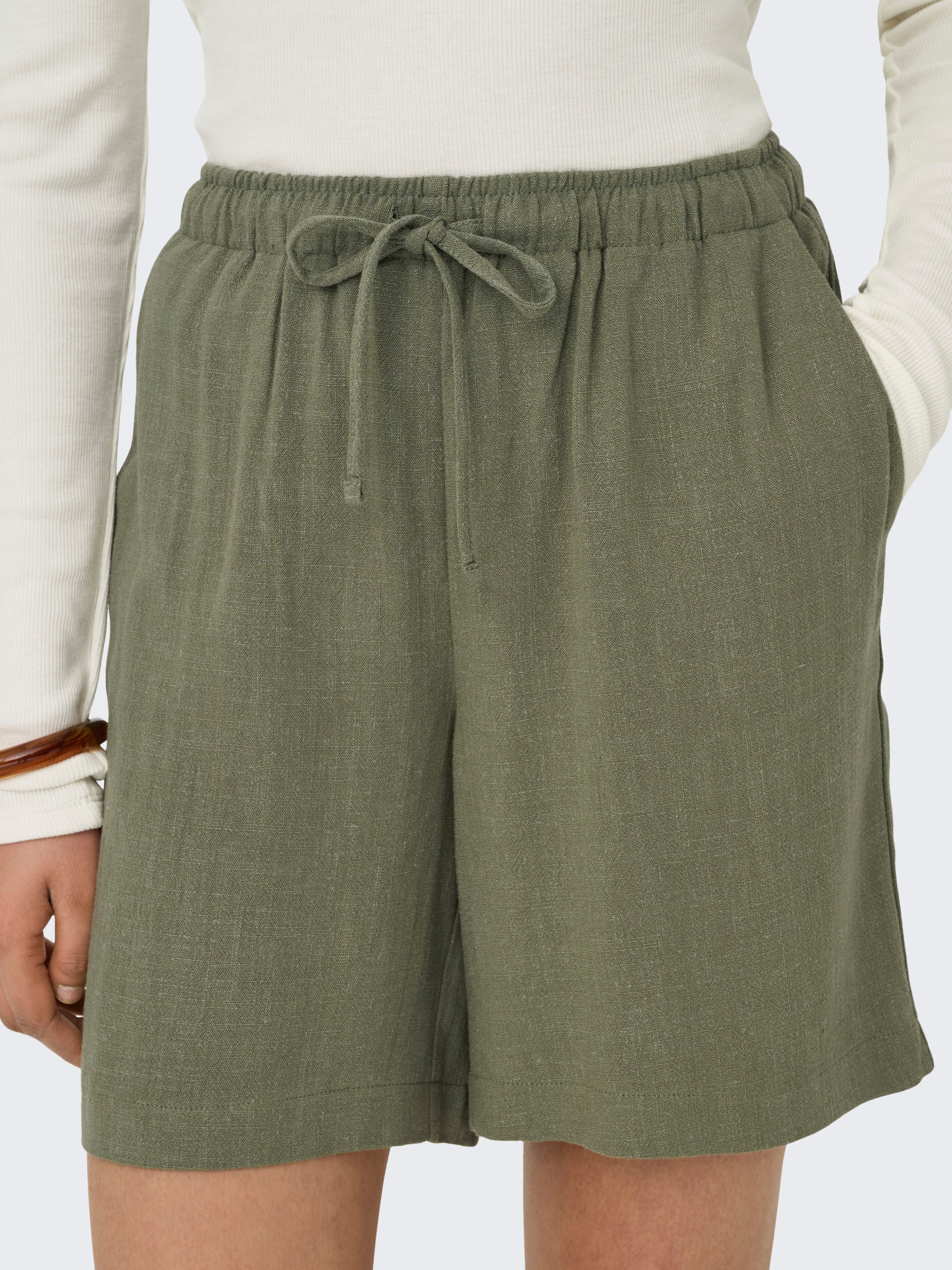 Only Short ONLSIESTA MW PULL-UP LINEN BL SHORTS OS