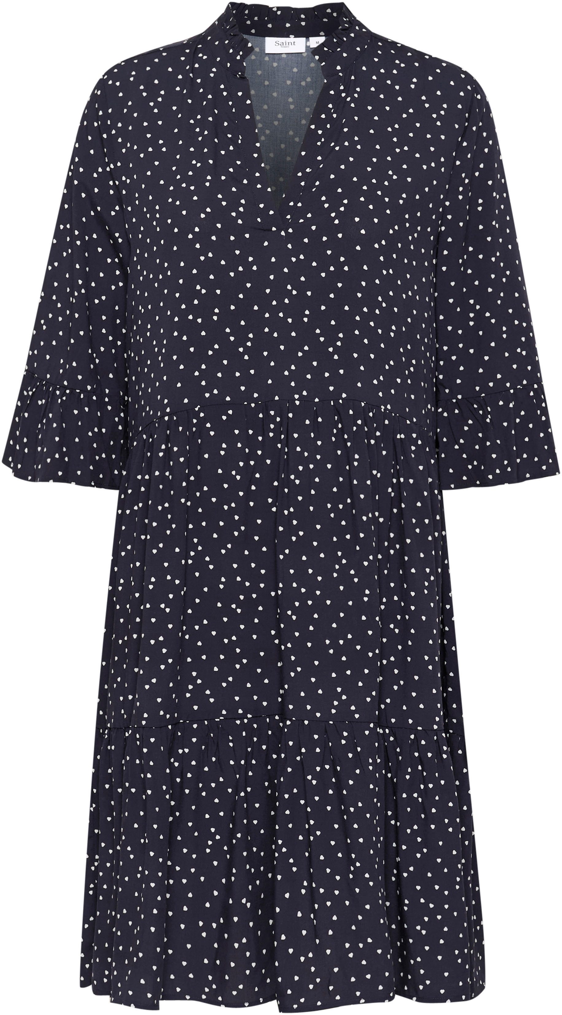 Saint Tropez Blousejurk EdaSZ dress met volants en 3/4 mouwen