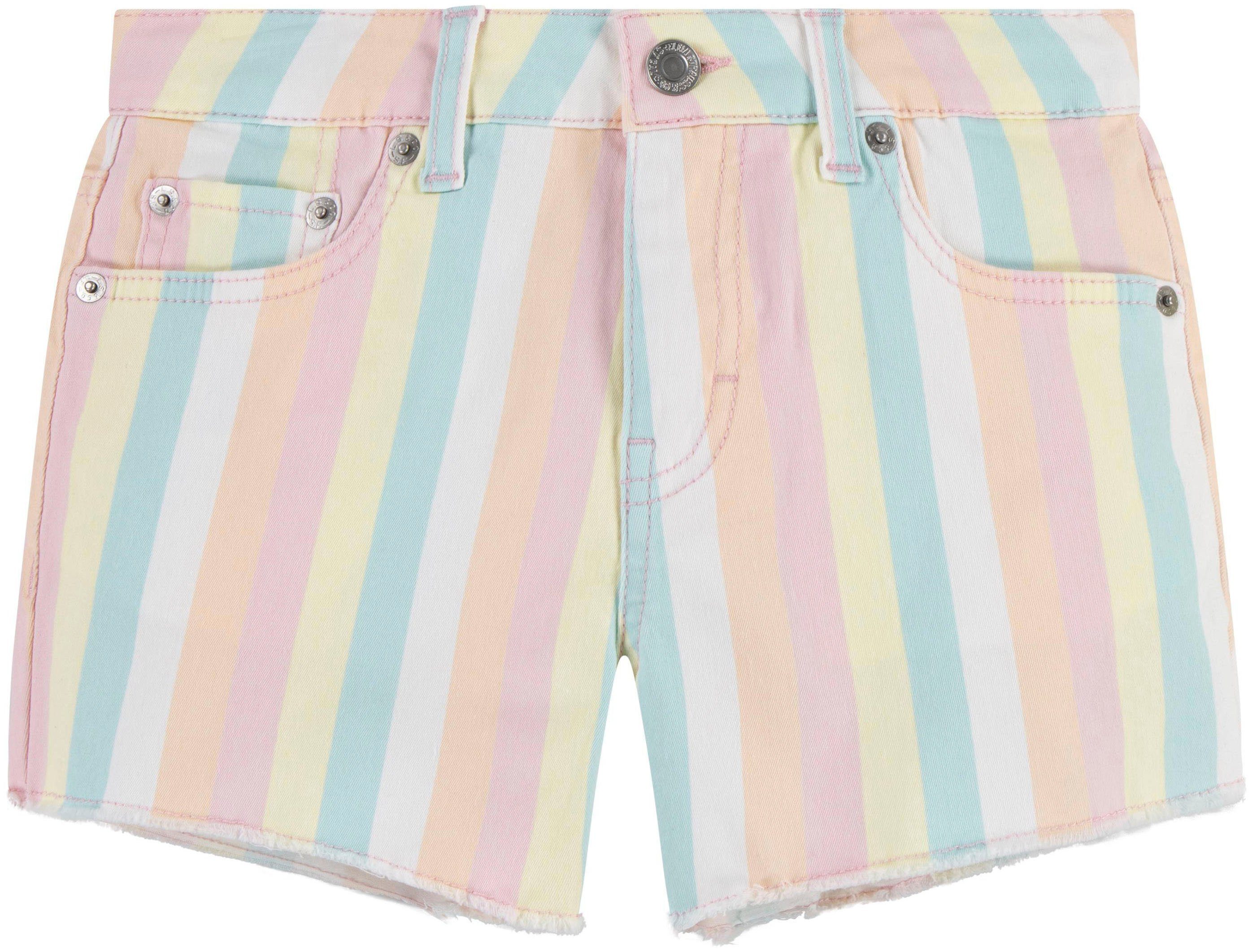 Levi's Kidswear Short met gekleurd streepjespatroon voor meisjes