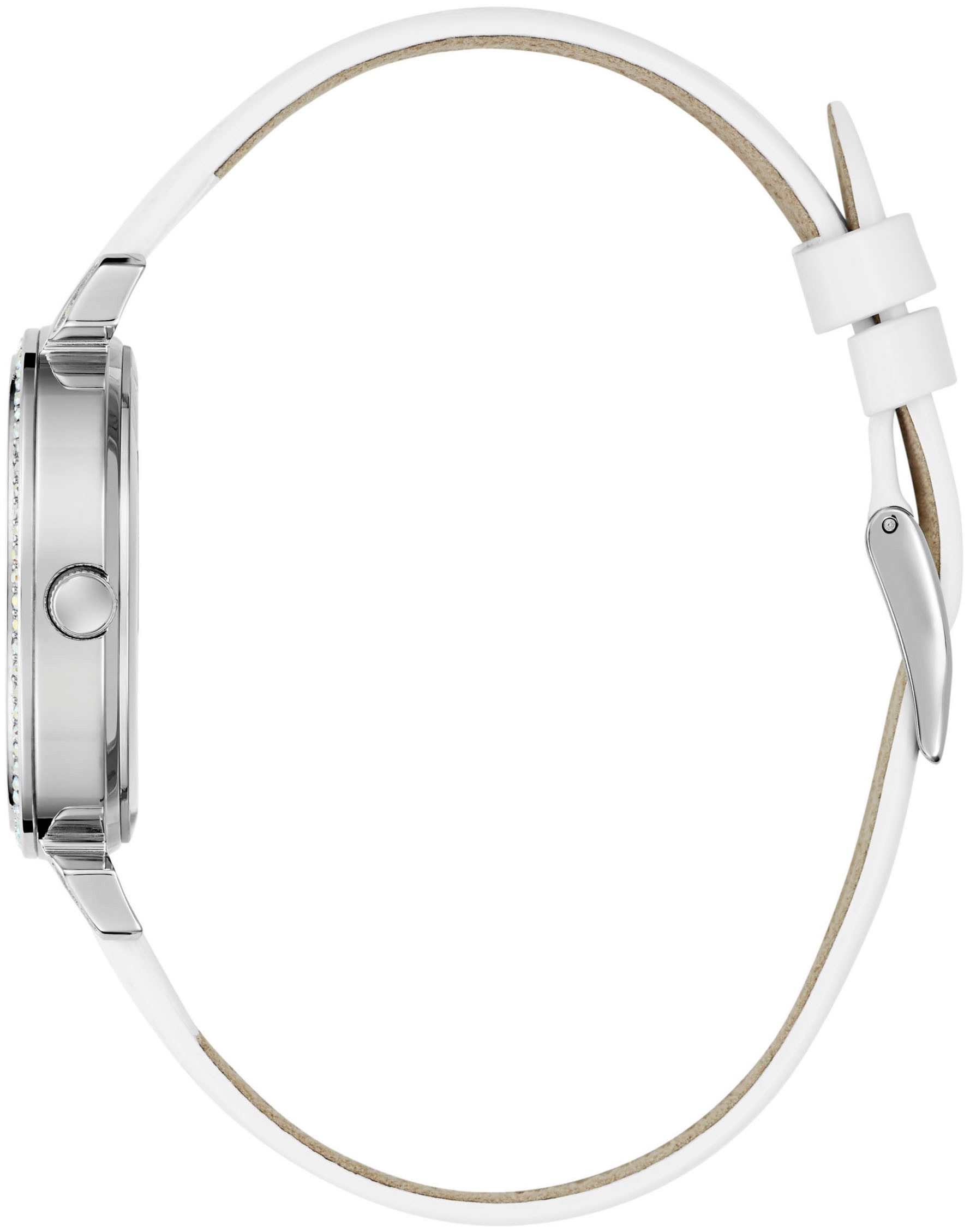 Guess Kwartshorloge ENCHANTMENT Horloge, dameshorloge, kristallen, mineraalglas, stalen band