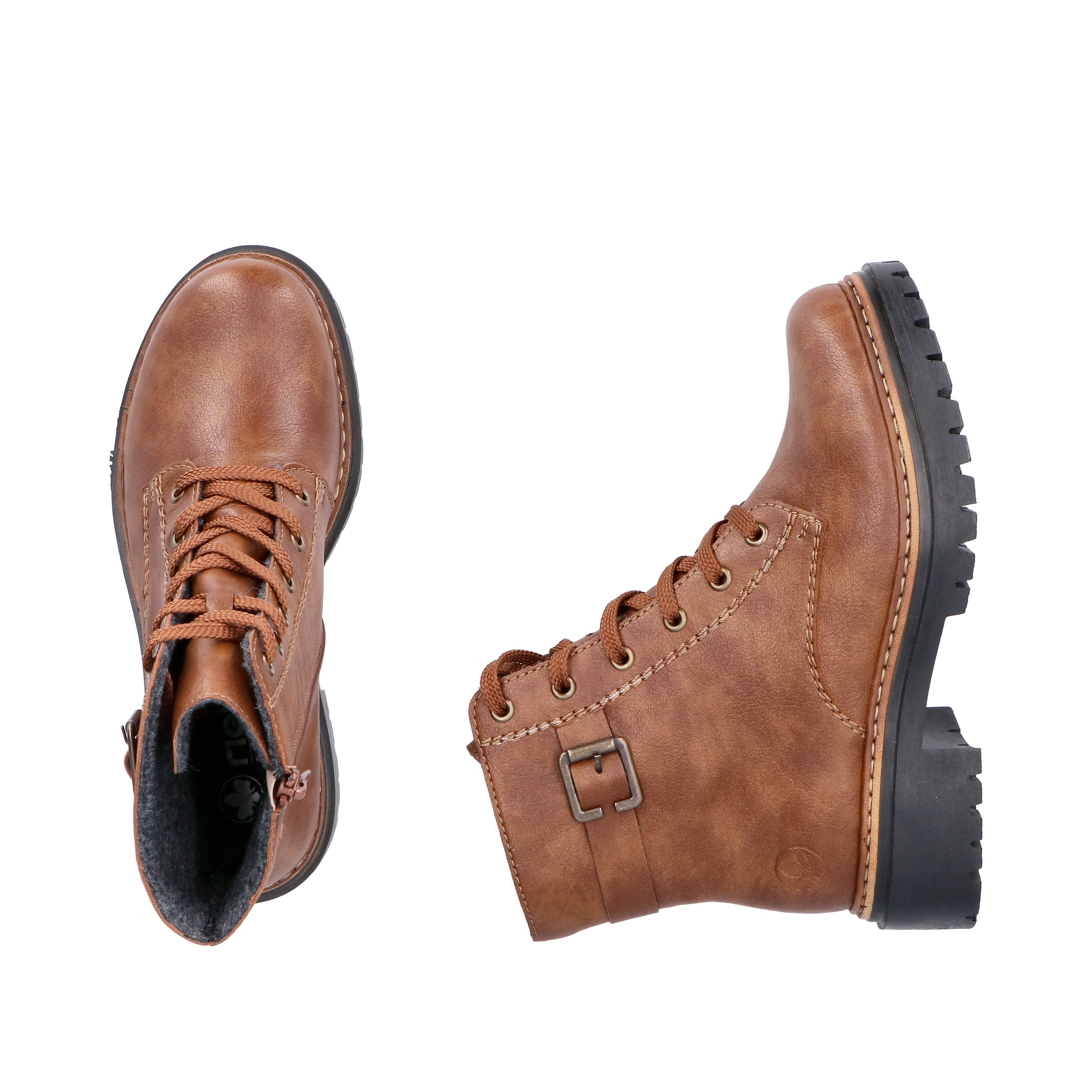 Rieker Veterschoenen , winterlaarzen, laarzen met contrasterende randnaad