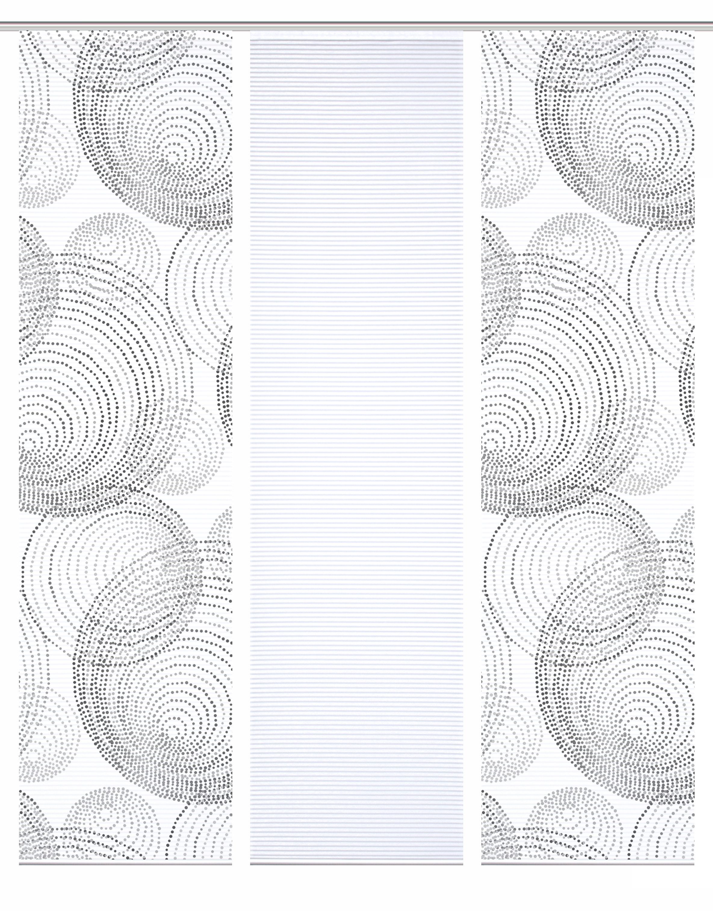 HOME in green Paneelgordijn Spiro SET DIGITALE PRINT, BAMBOELOOK GERECYCLED (3 stuks)