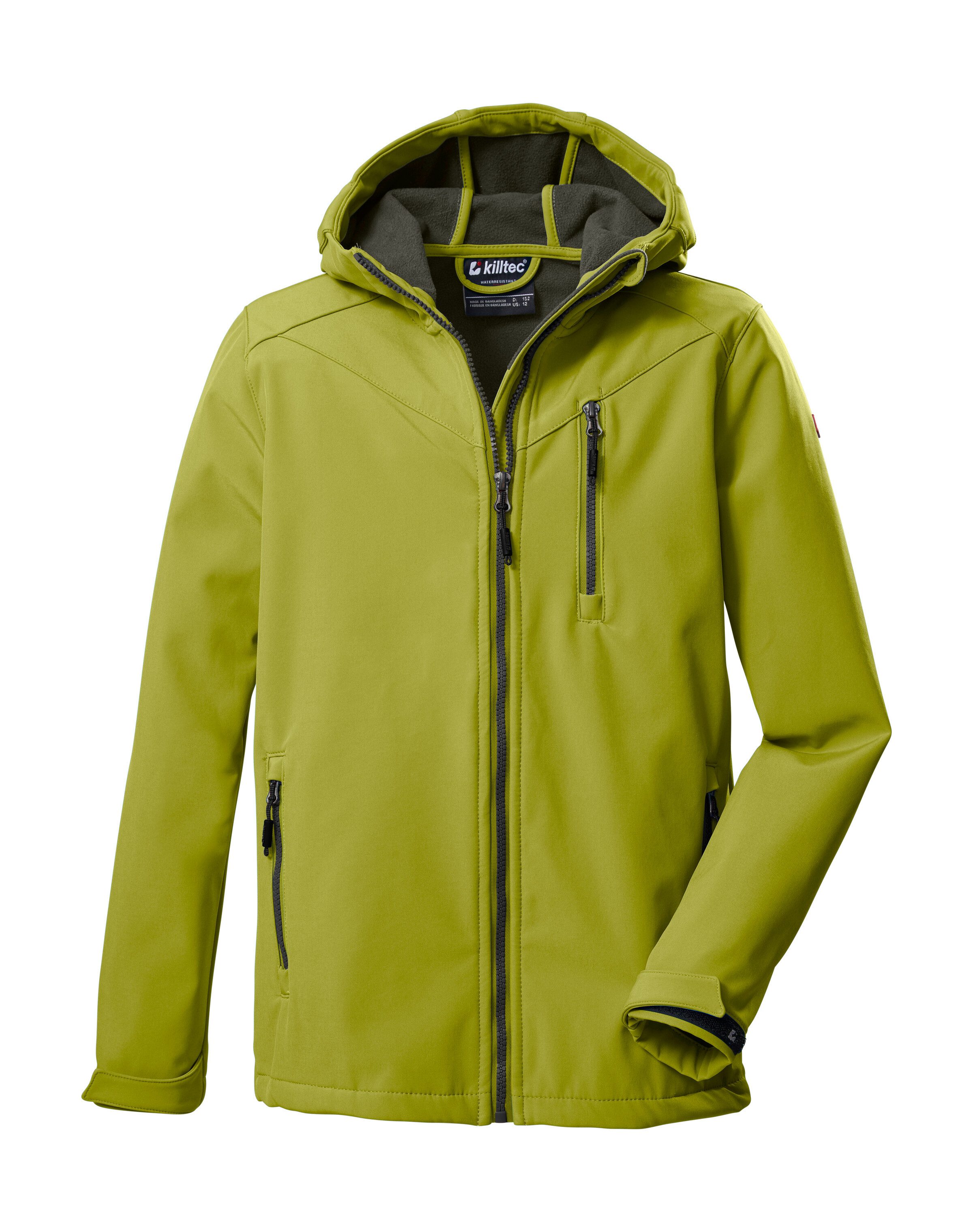 Killtec Softshell-jack Boys softshell-jack Waterafstotende softshelljack met capuchon, fleece en PFAs-vrij