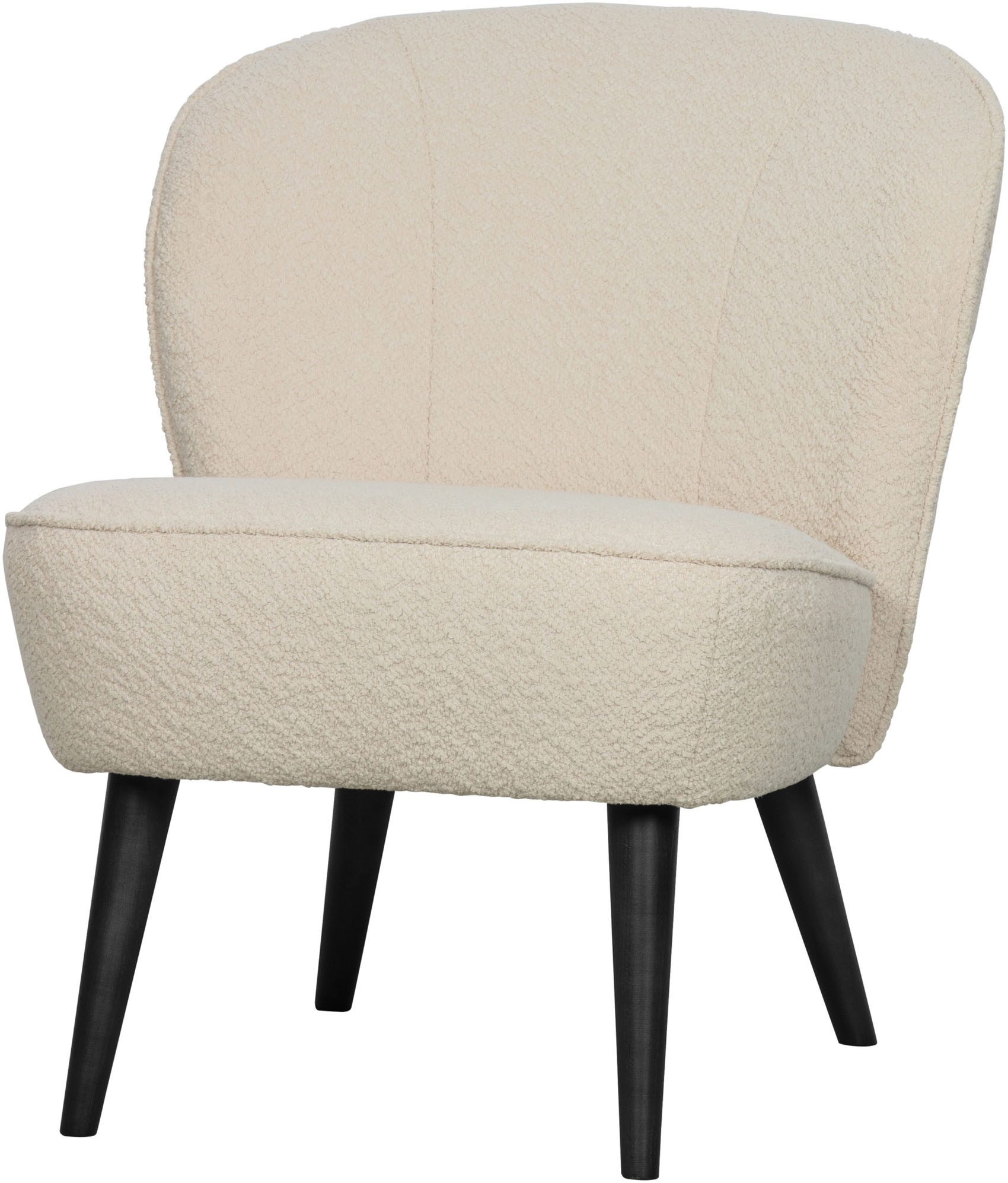 WOOOD Fauteuil Sara zacht gepolsterd, 4-poots onderstel, h 71 cm x b 59 cm