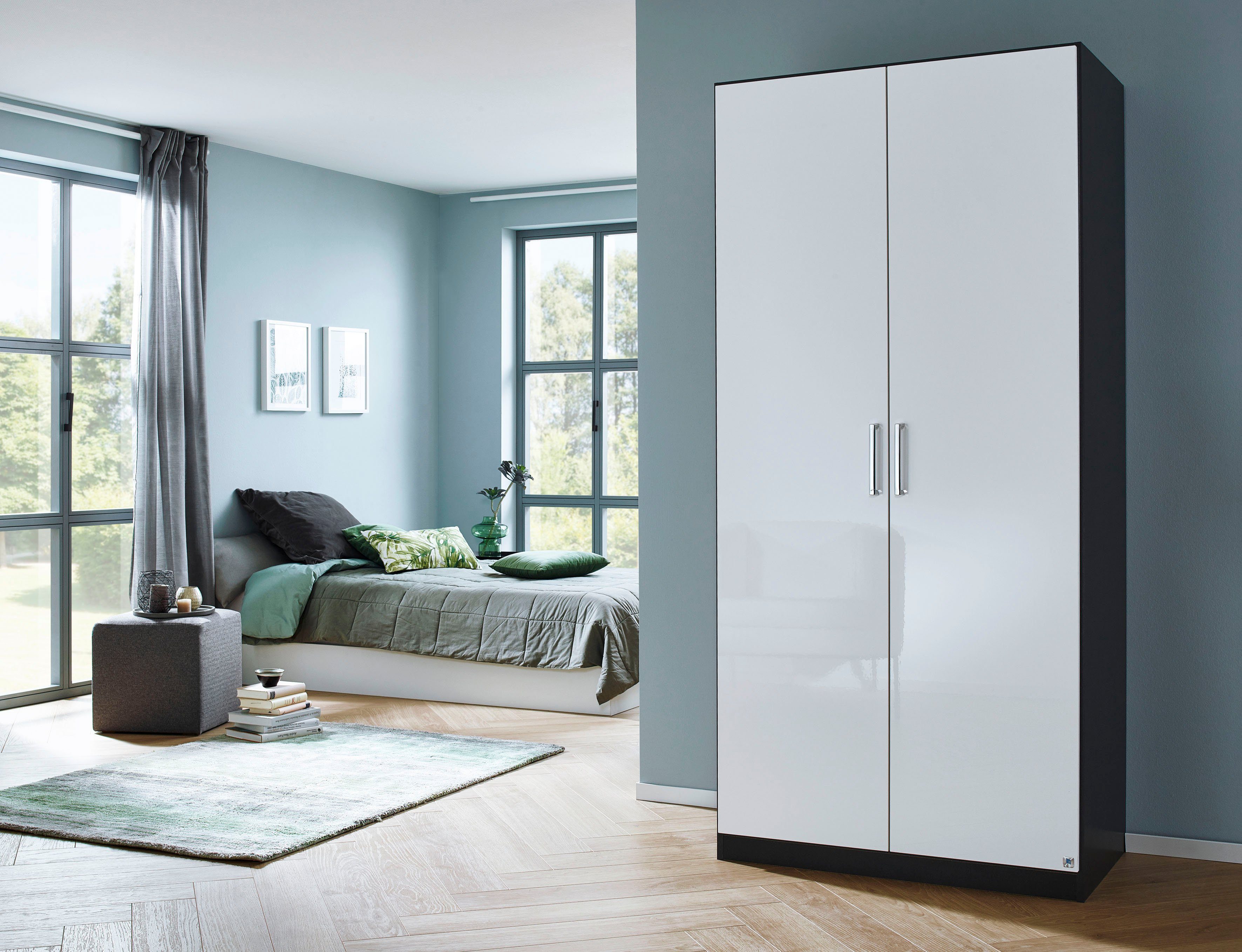 rauch Draaideurkast Kledingkast kast garderobe garderobekast HOMBURG in 2 breedtes met moderne hoogglans front made in germany