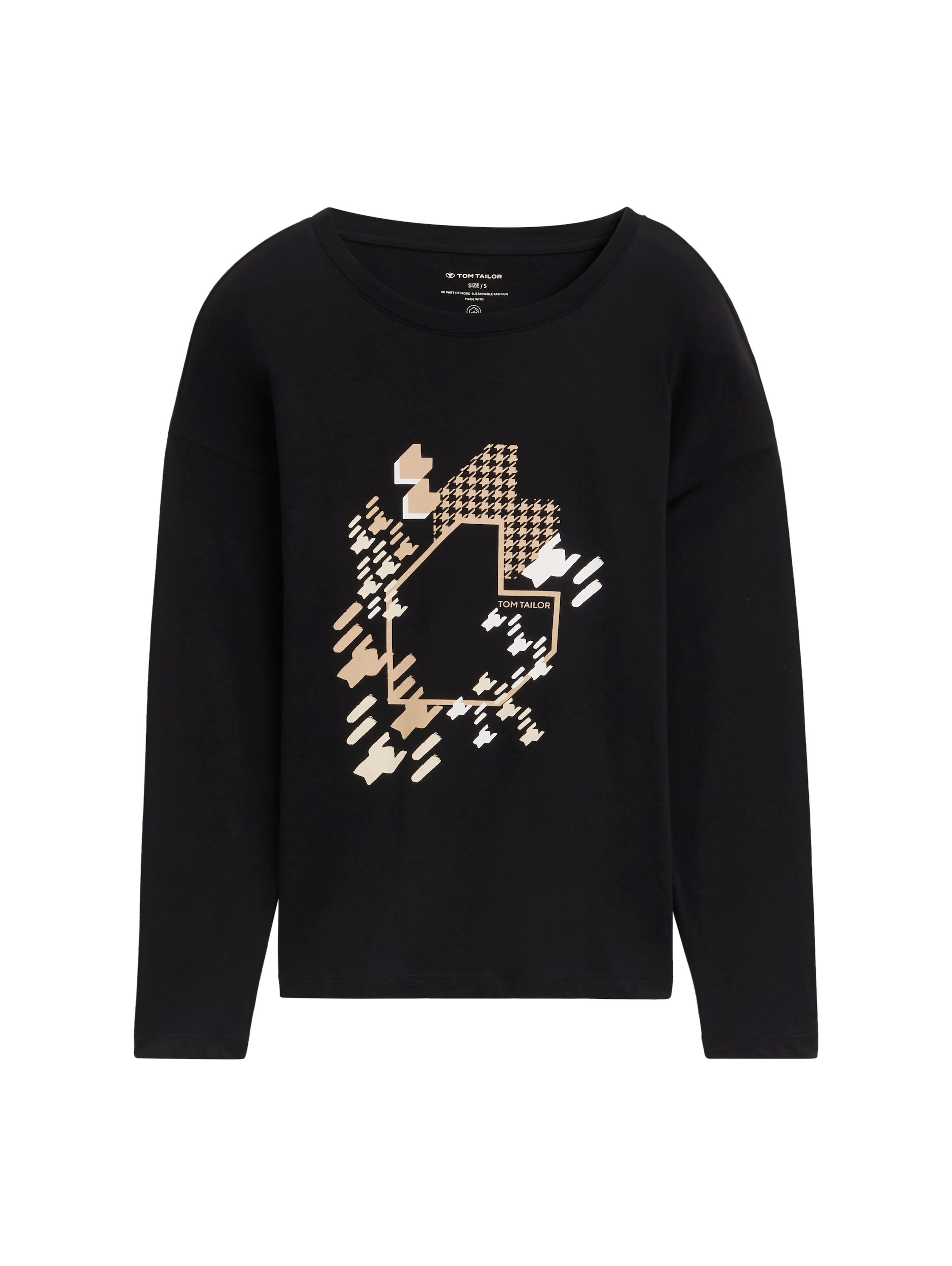 Tom Tailor Shirt met lange mouwen met frontprint