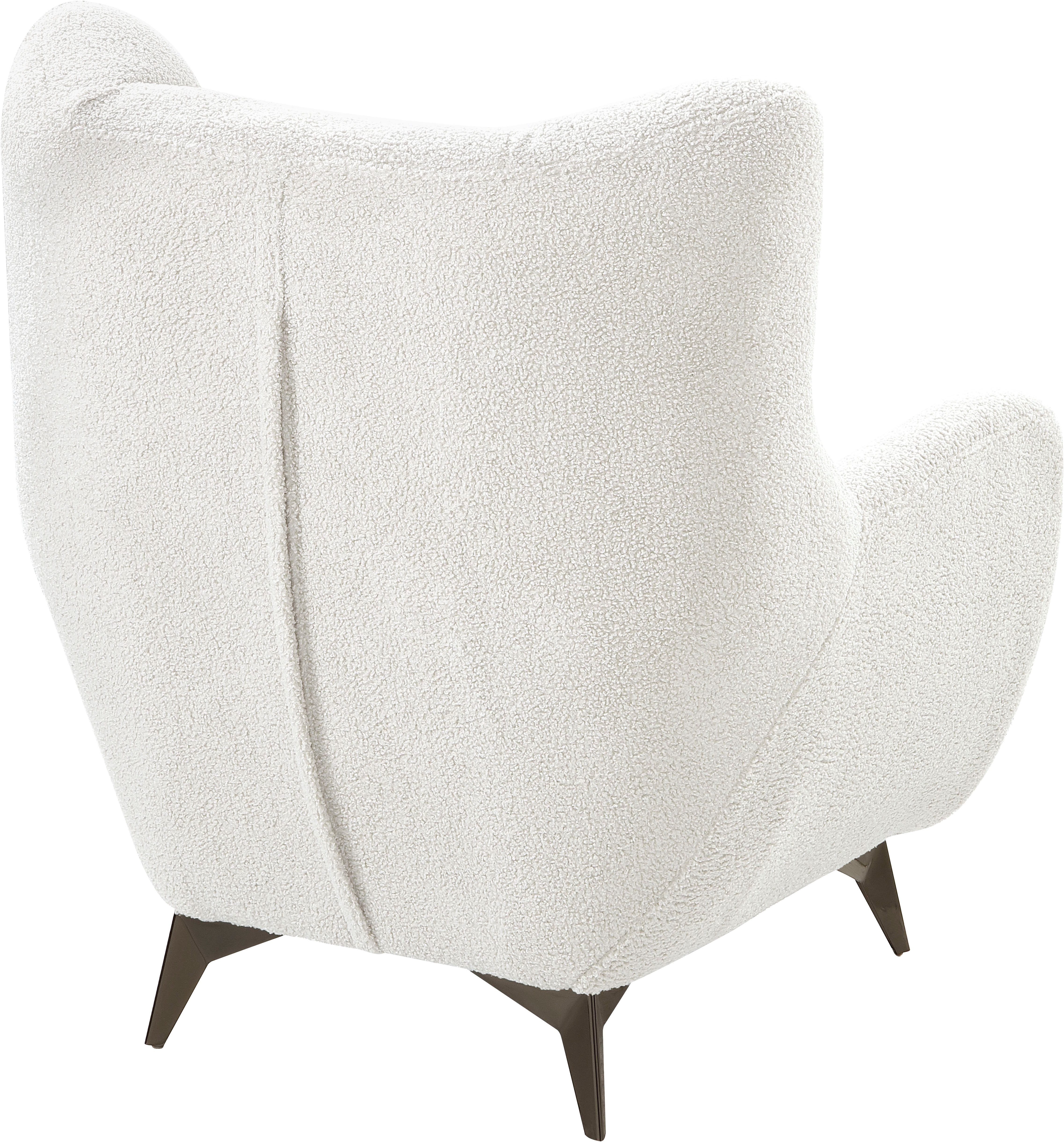 ATLANTIC home collection Fauteuil Shawn met binnenvering, trendy bekleding met teddy-look