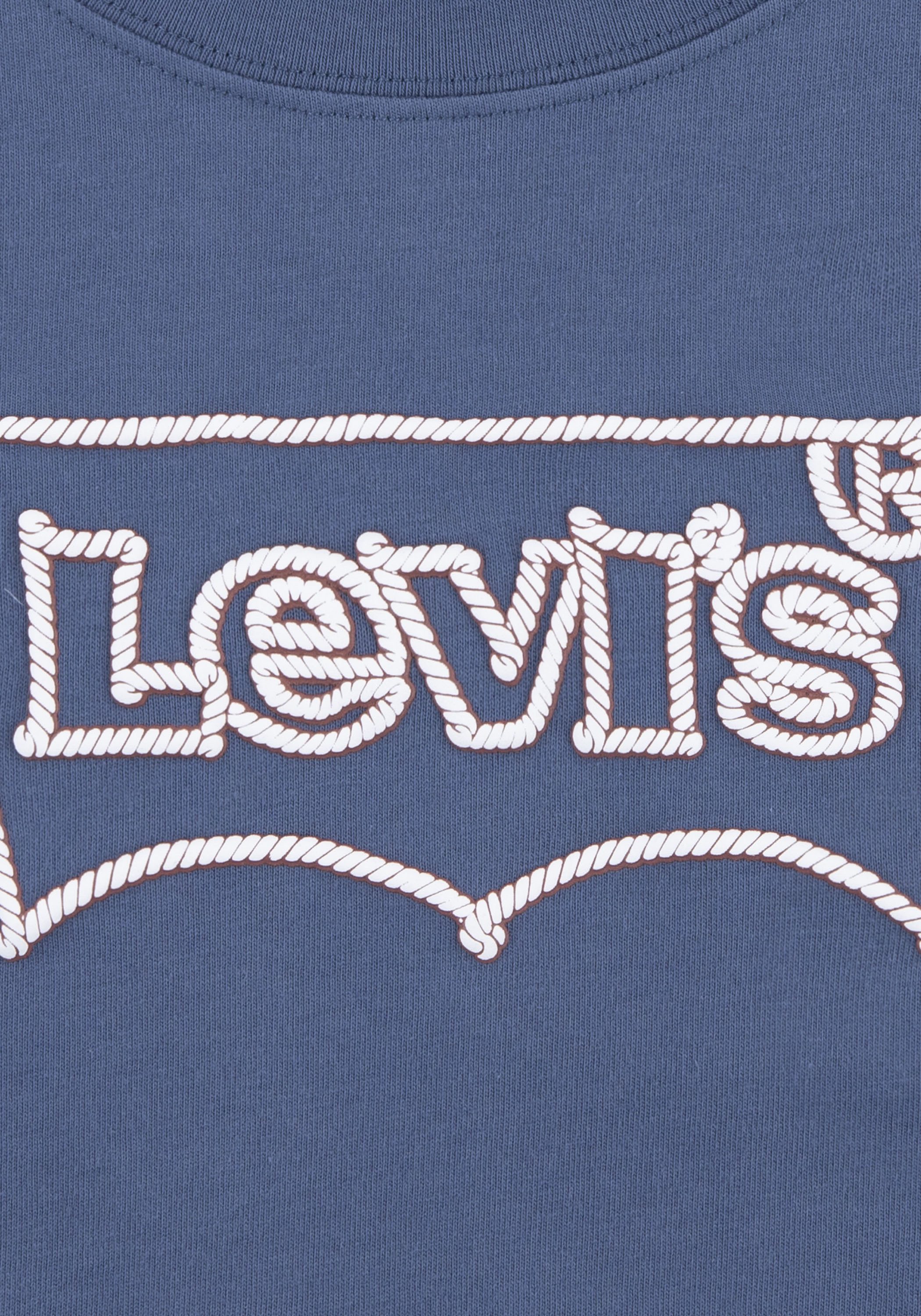 Levi's Kidswear Shirt met lange mouwen LVB ROPE BATWING LS TEE met 3d-effect voor jongens