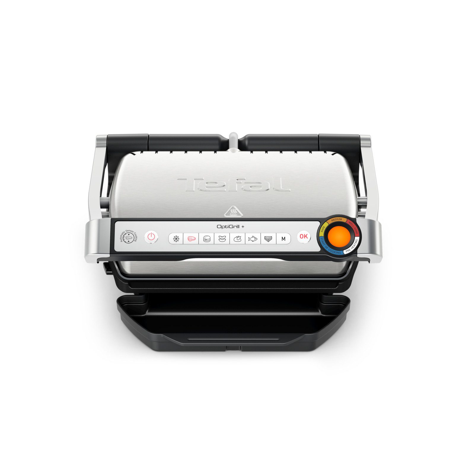Tefal Contactgrill OptiGrill+, vernieuwde kookniveau-indicator, 6 automatische programma's