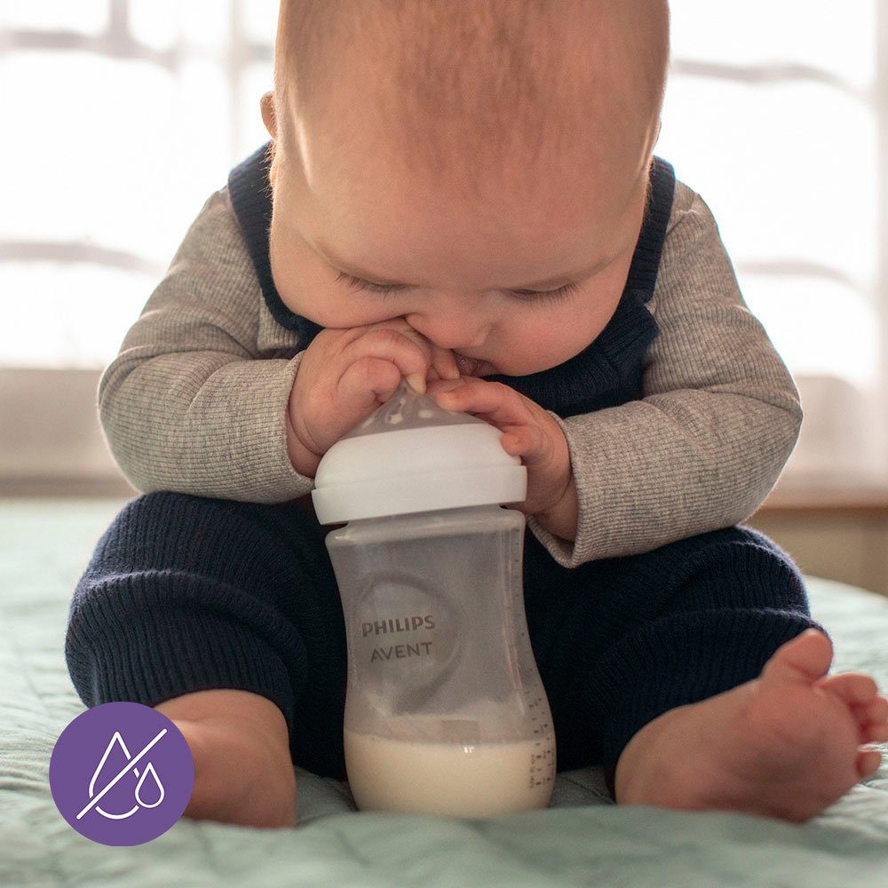 Philips AVENT Babyfles Natural Response SCY903/03 3 stuks, 260 ml, vanaf de 1e maand